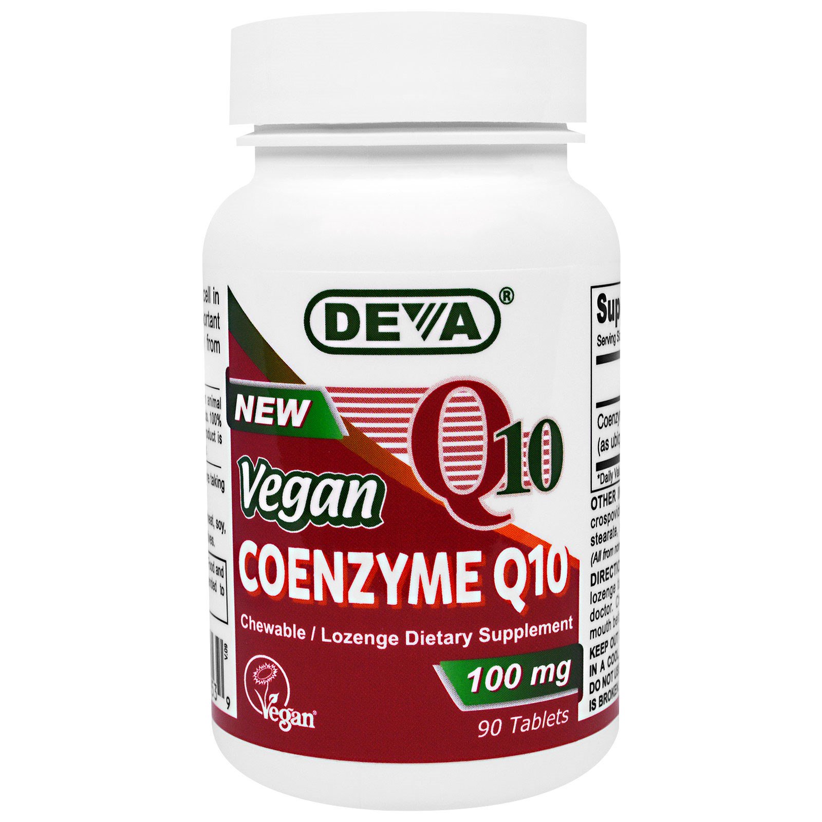 Deva, Coenzima Q10 Vegana, 100 mg, 90 Comprimidos