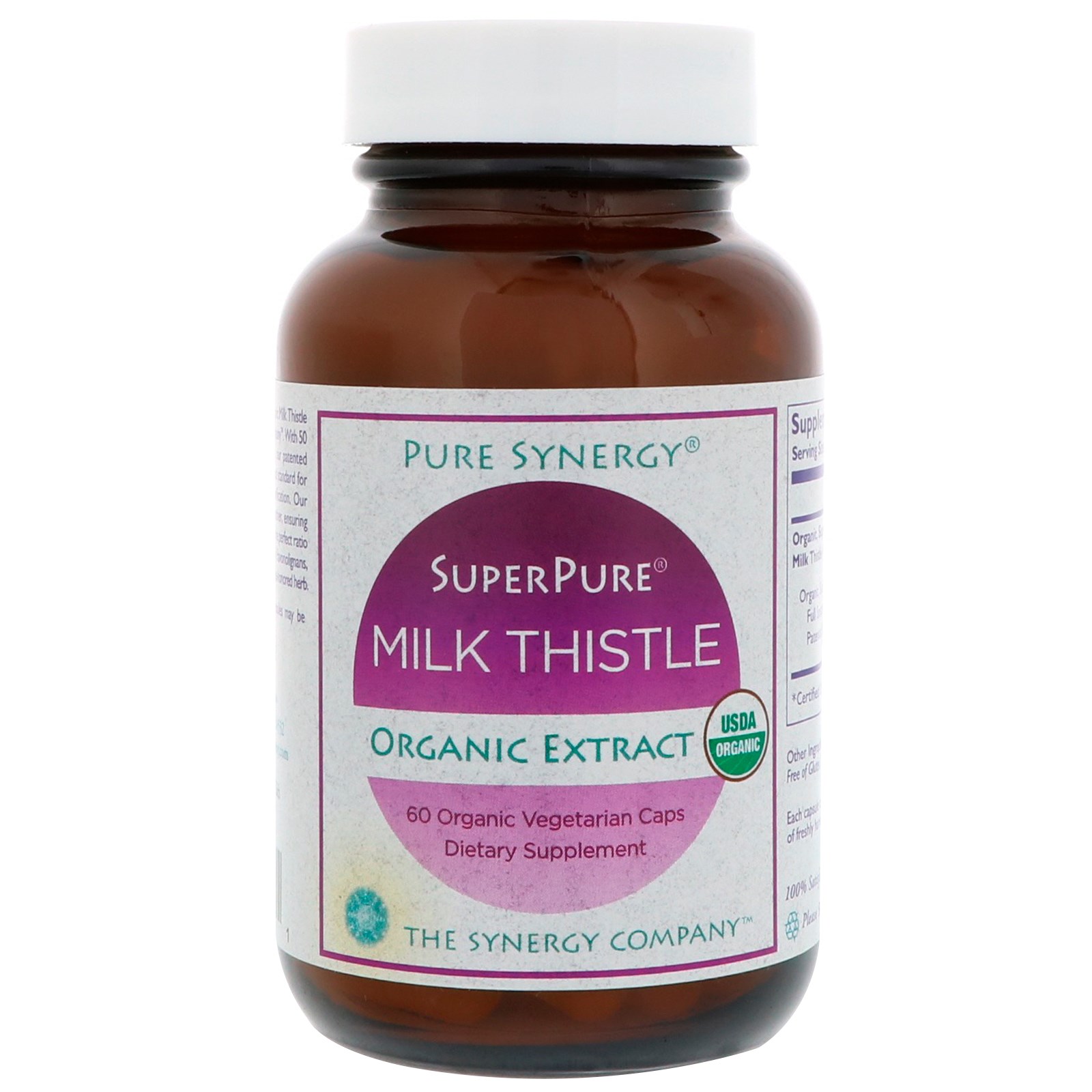 The Synergy Company, Pure Synergy, Organic Super Pure Milk Thistle Organic Extract , 60 Organic Vegetarian Caps