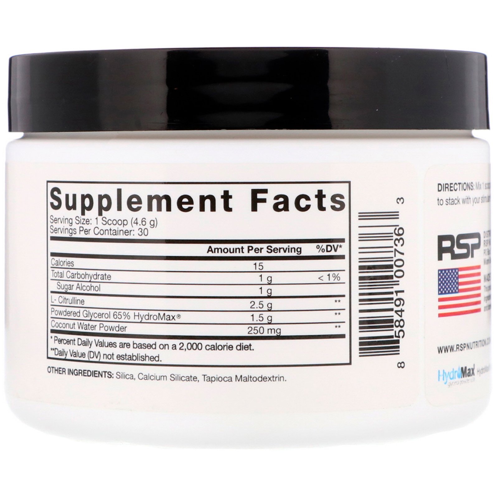 RSP Nutrition, Pump Boost Pre-Workout, Unflavored, 4.8 oz (138 g) - Imagem 2