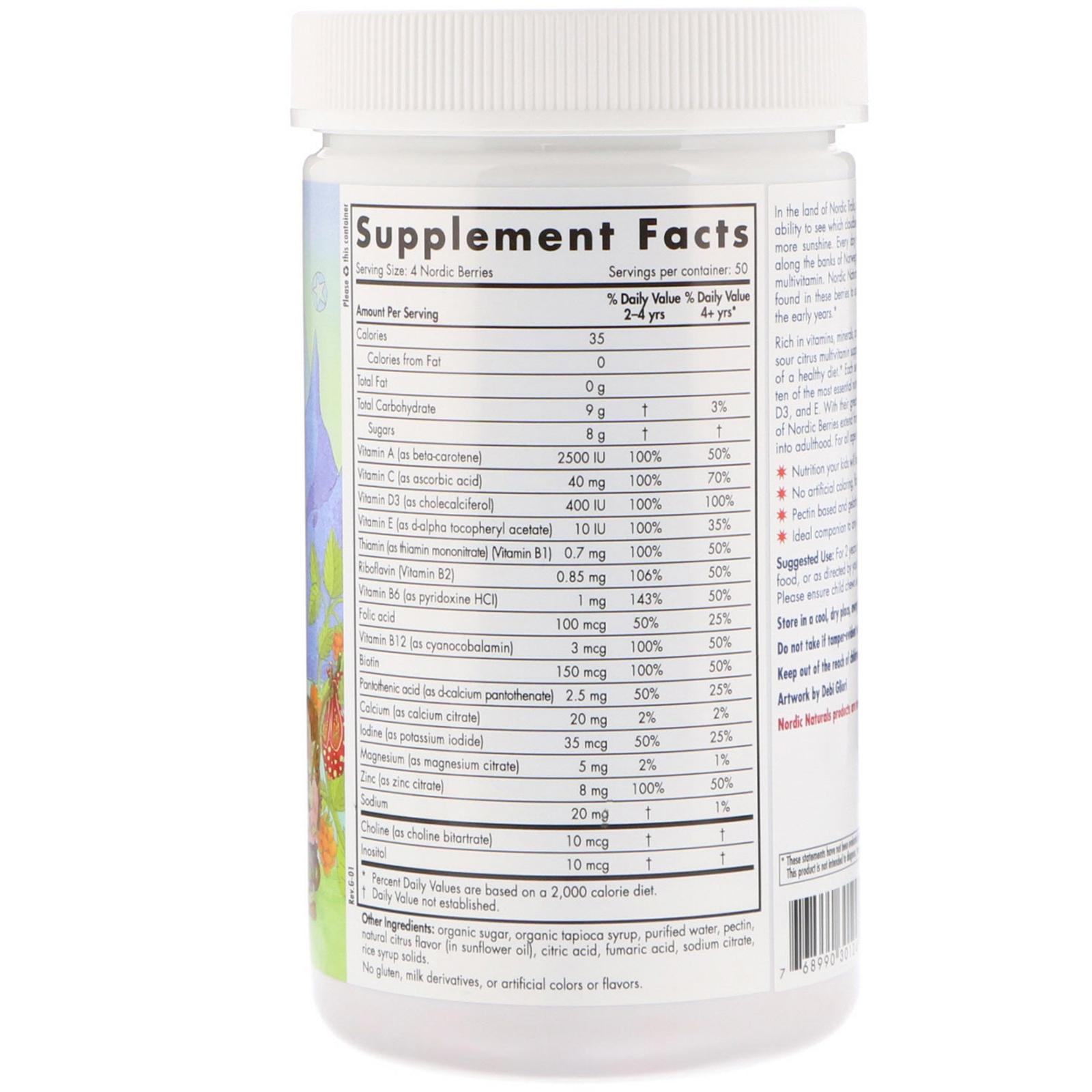 Nordic Naturals, Nordic Berries, Balas de Goma Multivitamínicas, Sabor Original, 200 Balas de Goma - Imagem 2