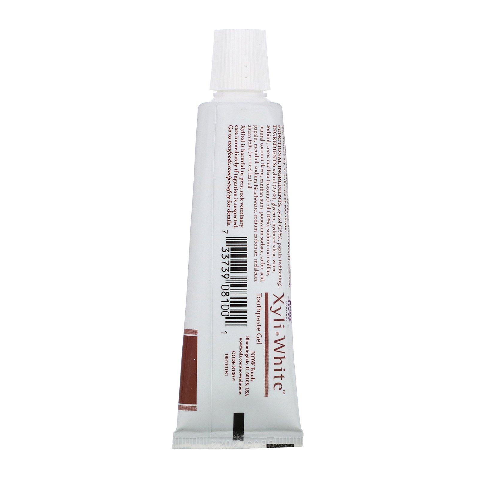 Now Foods, Soluções, XyliWhite, Gel Dental, Óleo de Coco, Sabor Menta, 28 g - Imagem 2