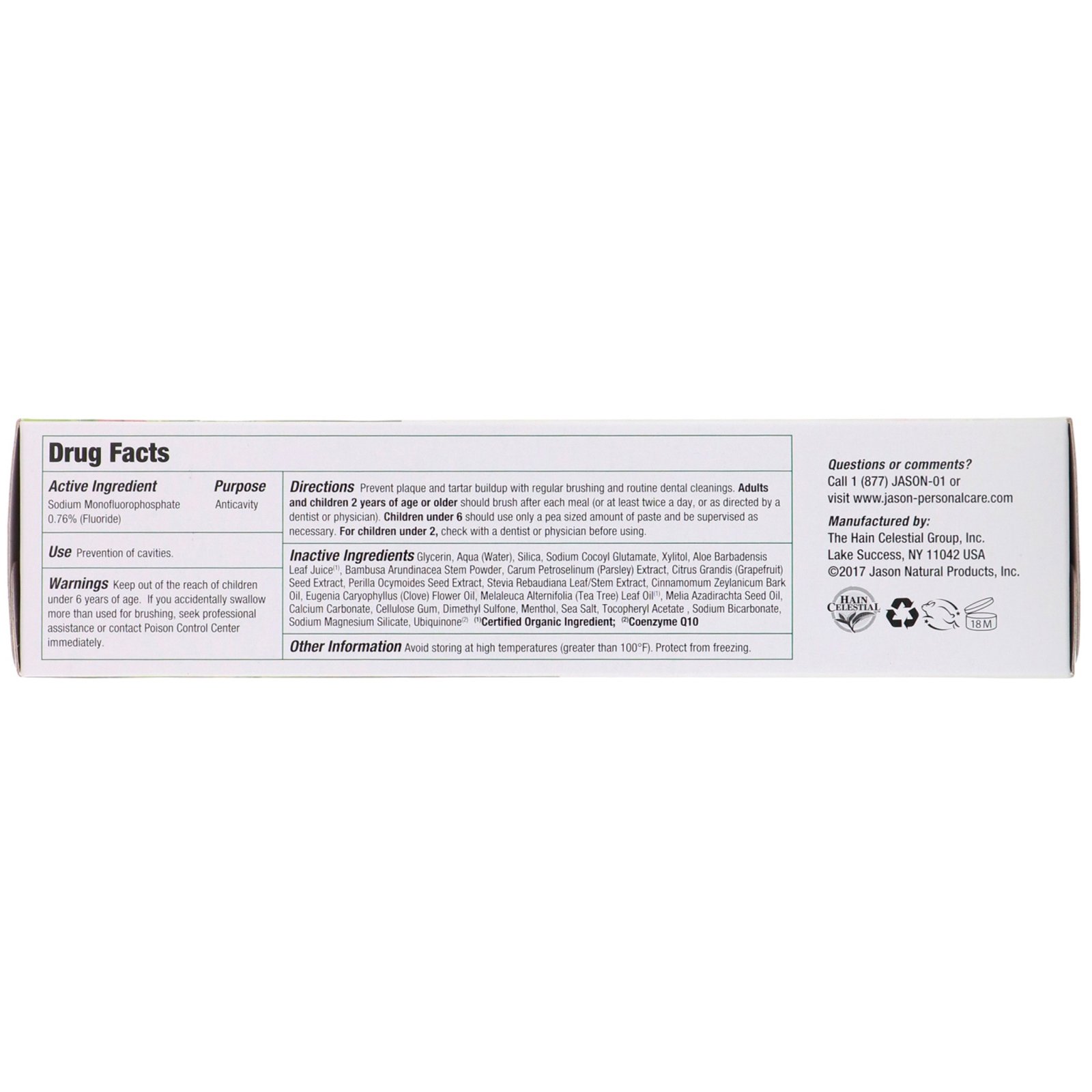 Jason Natural, Healthy Mouth, Gel Anticárie e para Controle de Tártaro, Óleo de Melaleuca e Canela, 170 g (6 oz) - Imagem 2