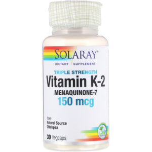 Comprar solaray, triple strength vitamin k-2 menaquinone-7, 150 mcg, 30 vegcaps preço no brasil vitamina k vitaminas e minerais suplemento importado loja 53 online promoção -