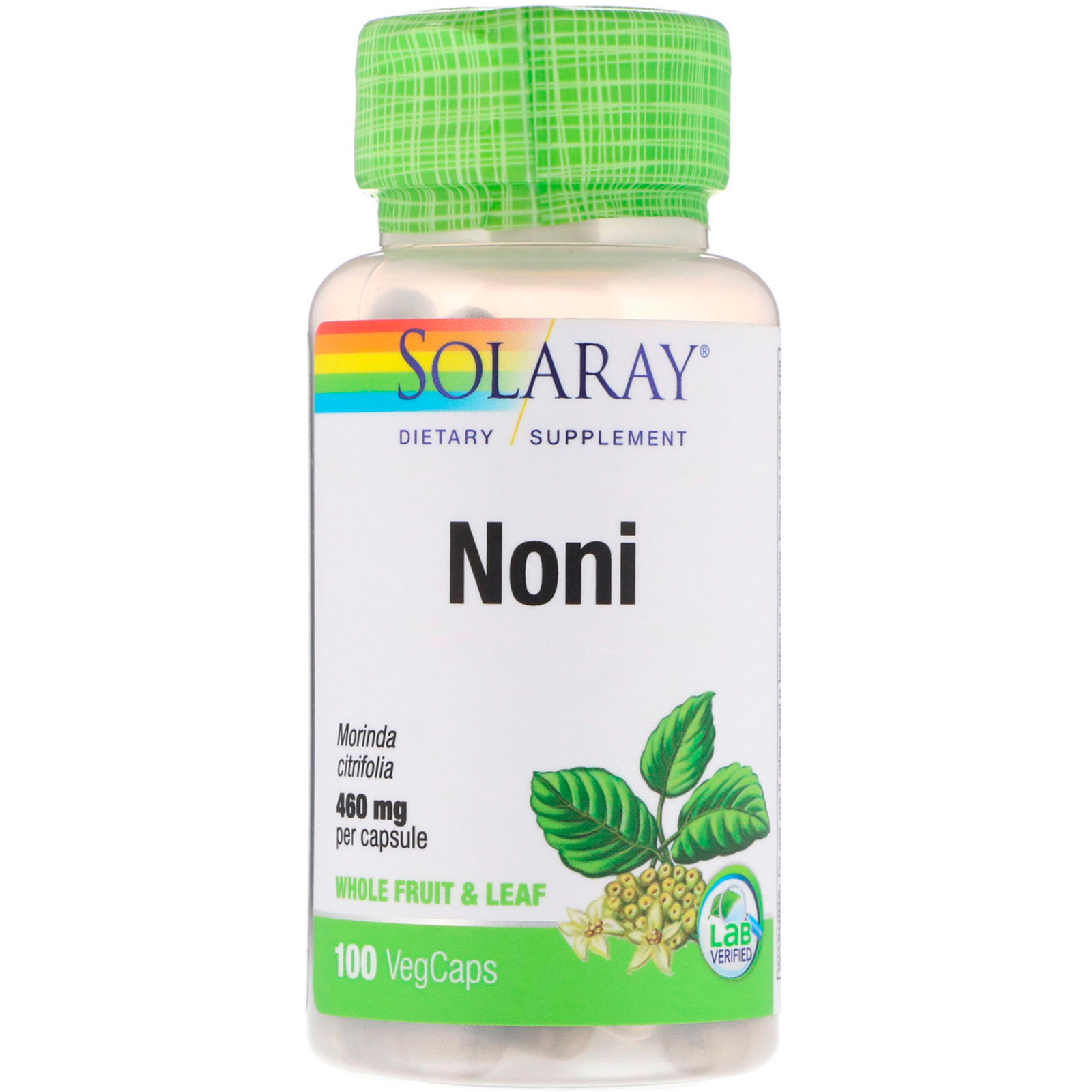 Solaray, Noni, 100 Cápsulas Vegetais
