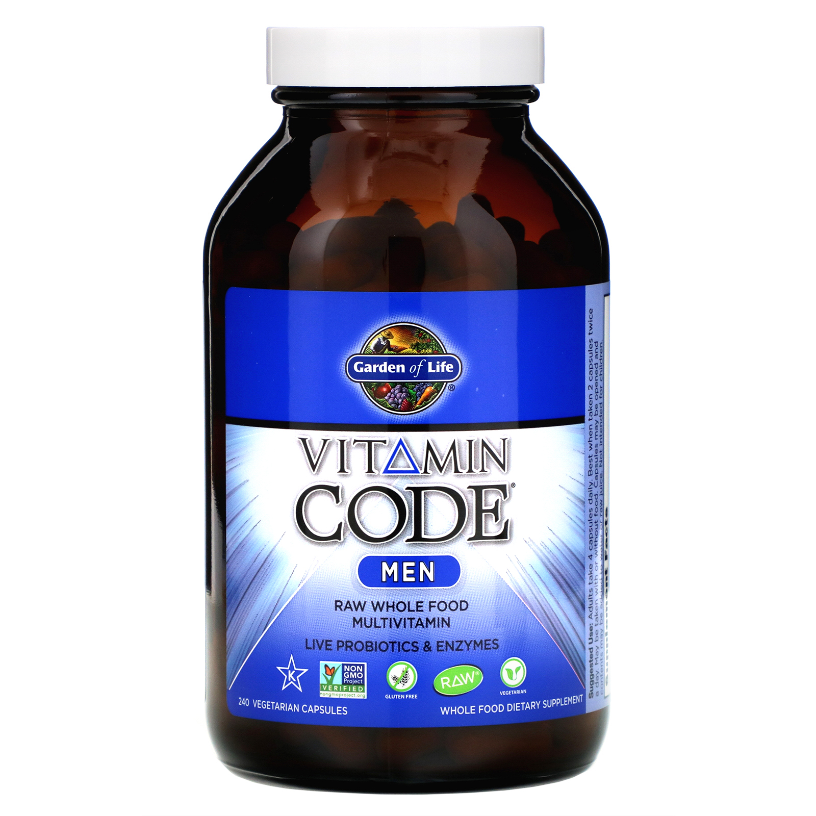 Garden of Life, Vitamin Code, Men, 240 Cápsulas Vegetais - Imagem 3