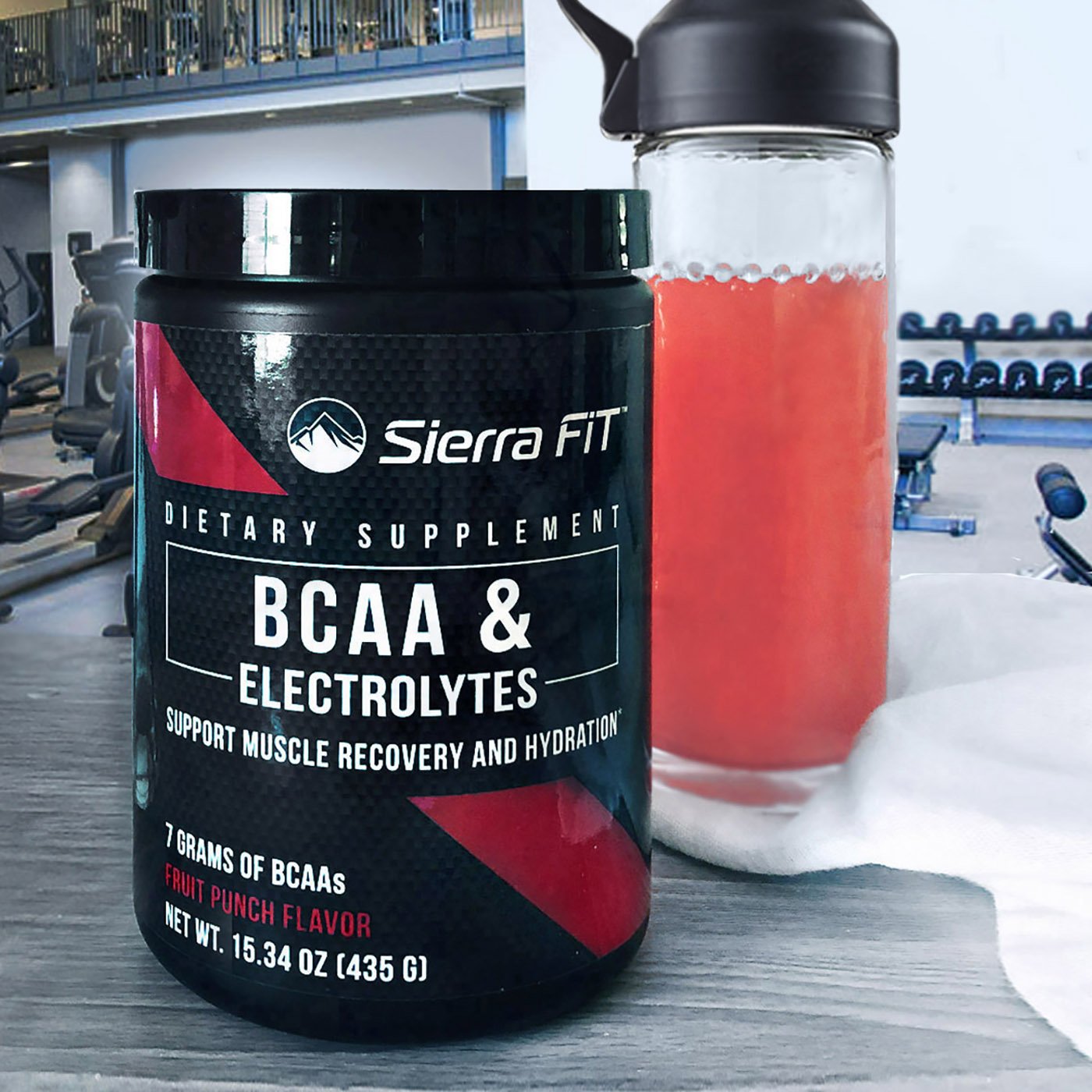Sierra Fit, BCAA e Eletrólitos, 7G de BCAAs, Ponche de Frutas, 435 g (15,34 oz) - Imagem 5