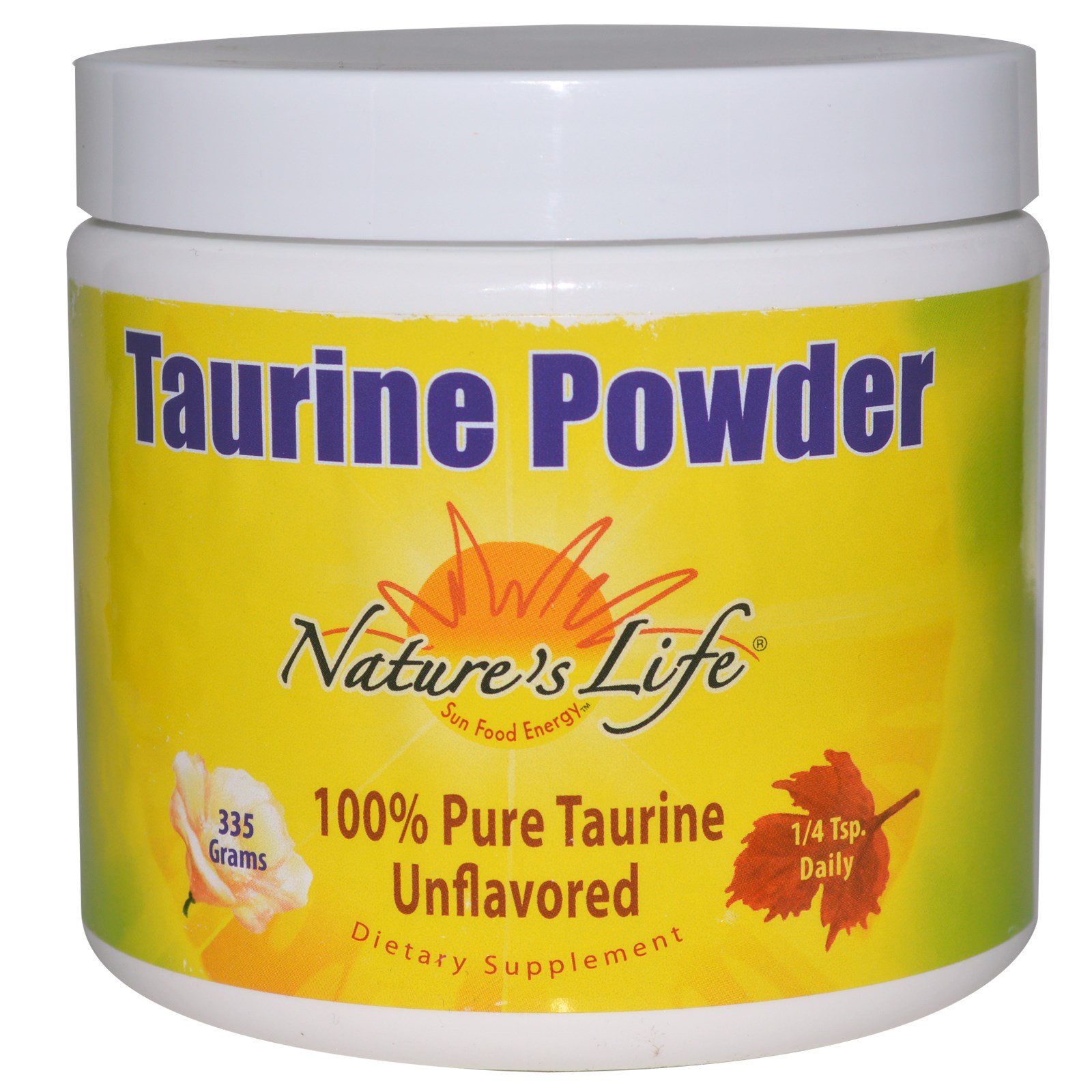 Nature's Life, Taurine Powder, Sem Sabor, 335 g