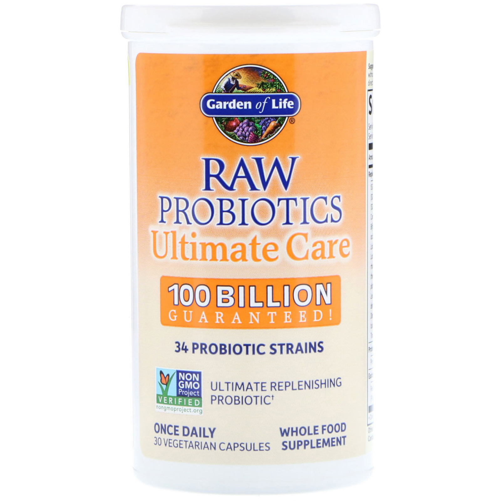 Garden of Life, Raw Probiotics Ultimate Care, 30 Cápsulas Vegetais - Imagem 3