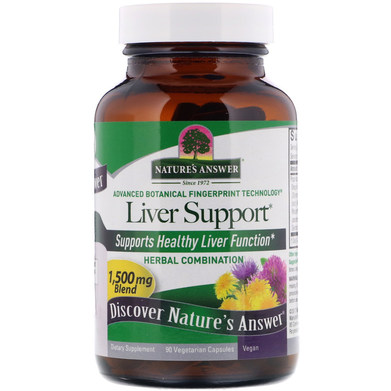 Nature's Answer, Apoio ao Fígado, 1.500 mg, 90 Cápsulas Vegetarianas - Imagem 3