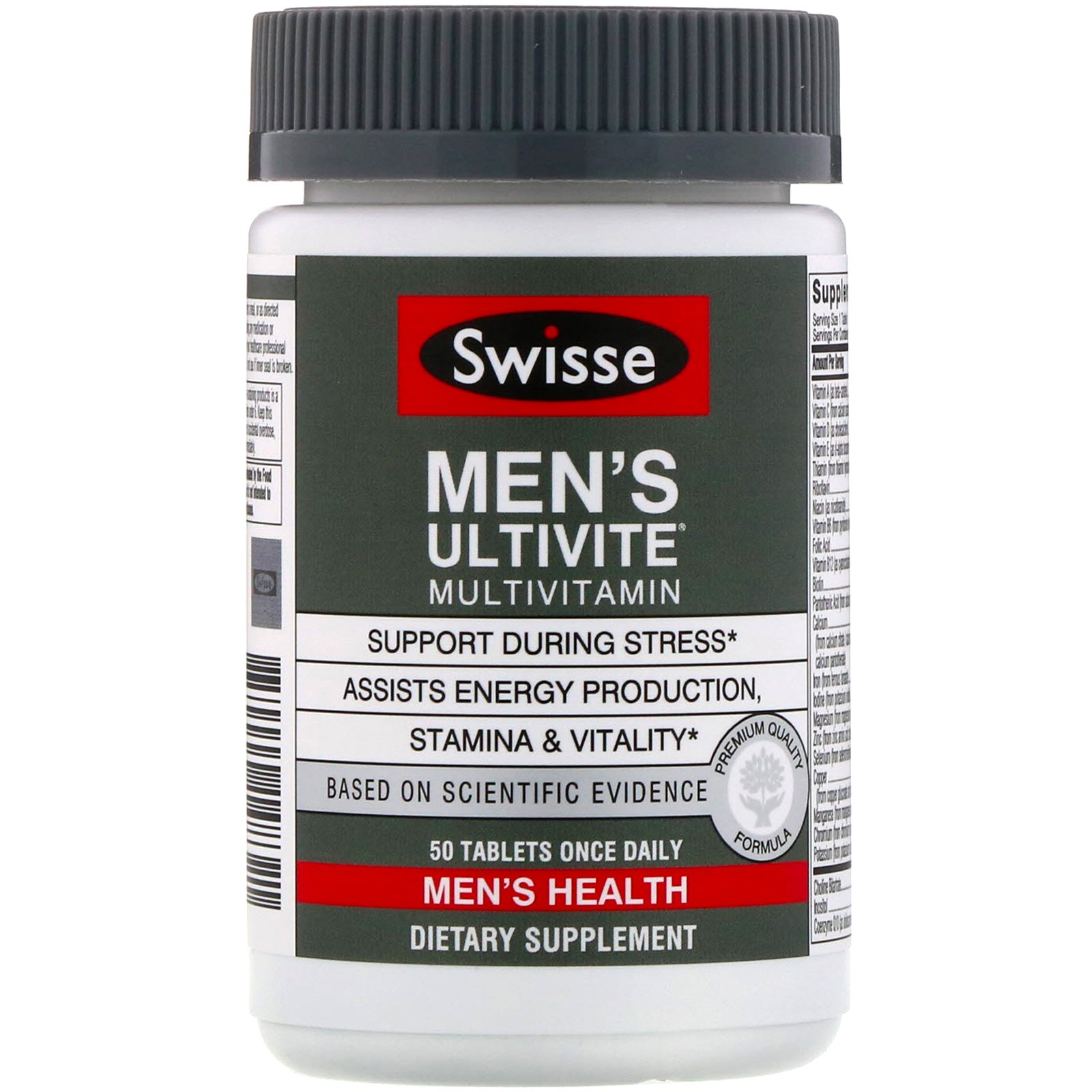 Swisse, Men's Ultivite Multivitamin, 50 Comprimidos