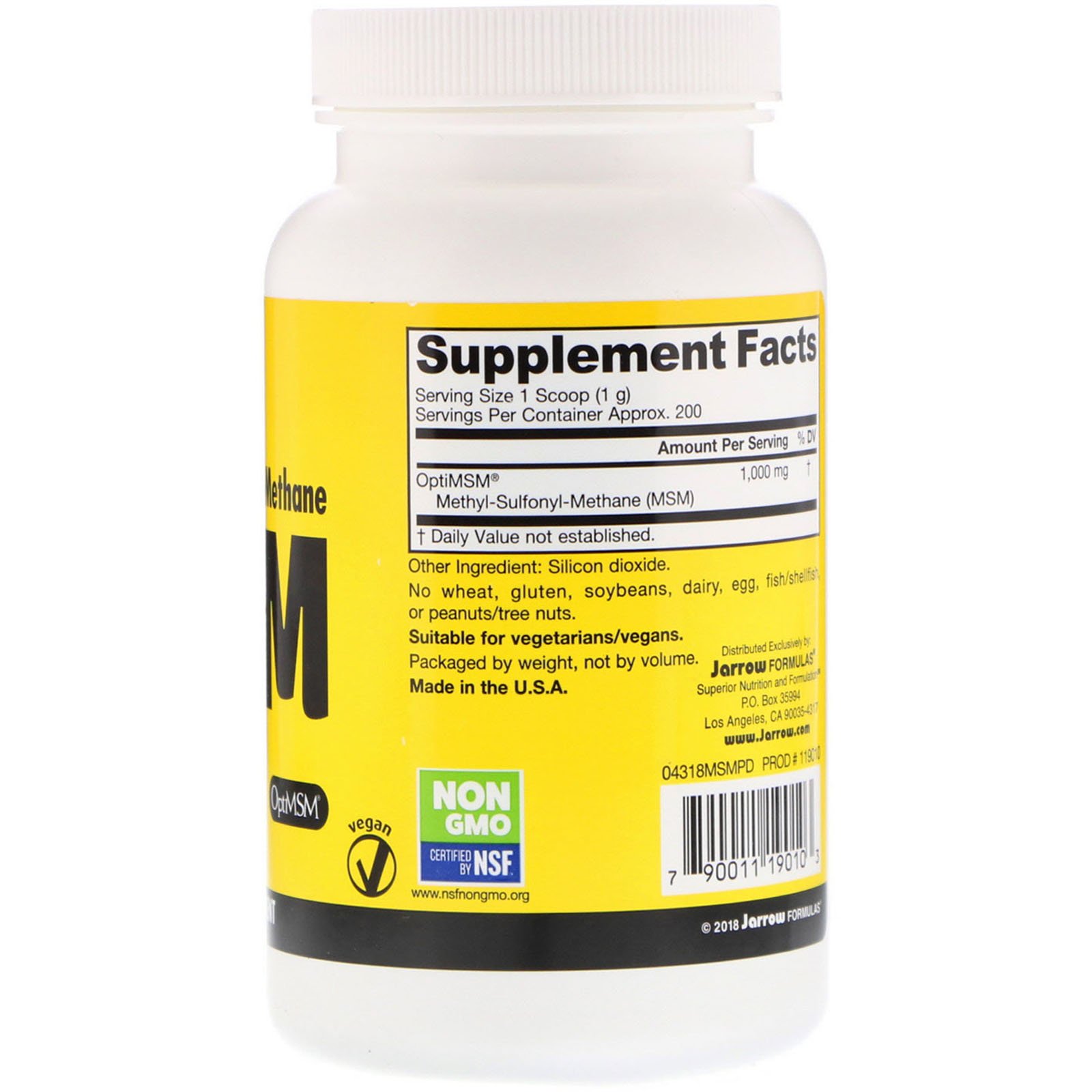 Jarrow Formulas, MSM Powder, 7 oz (200 g) - Imagem 2