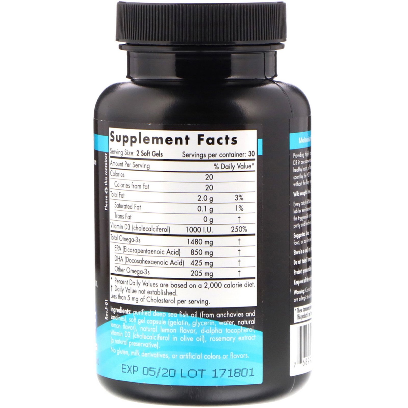 Nordic Naturals, Ômega-D3 Definitivo para o Esporte, 1000 mg, 60 cápsulas gelatinosas - Imagem 2