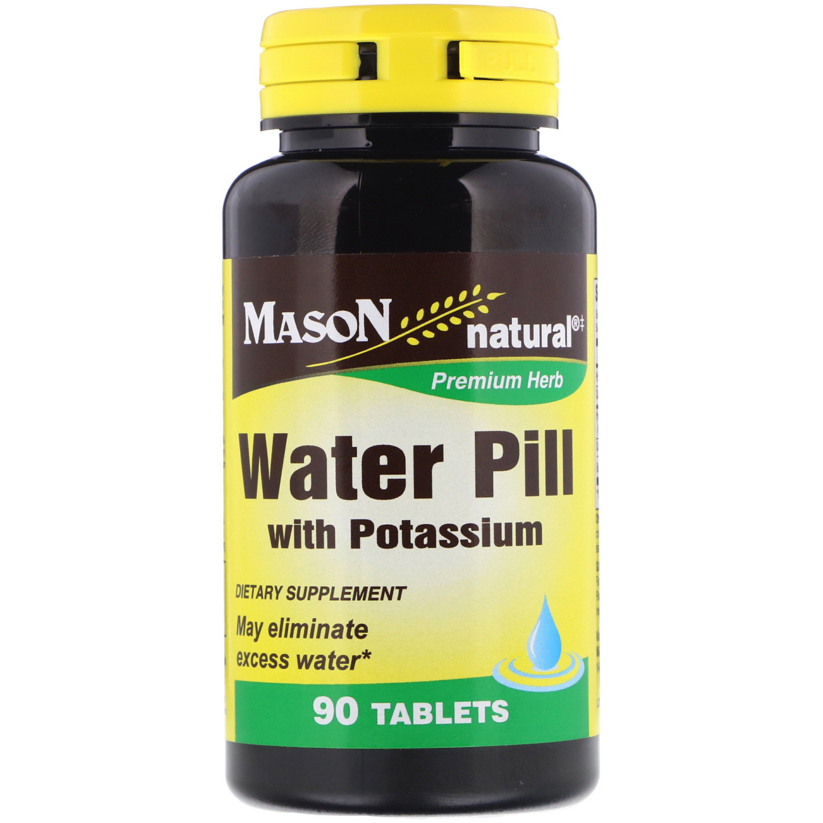 Mason Natural, Pílula de Água com Potássio, 90 Comprimidos