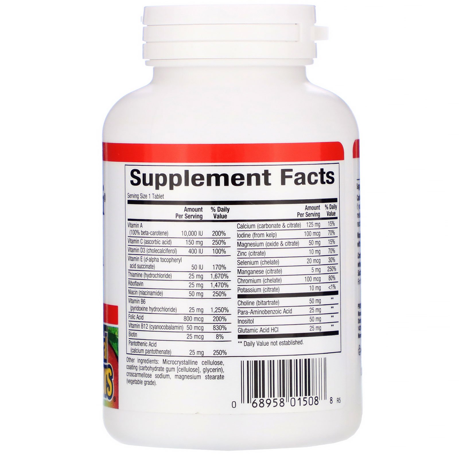 Natural Factors, Super Multi, sem ferro, 90 tabletes - Imagem 2