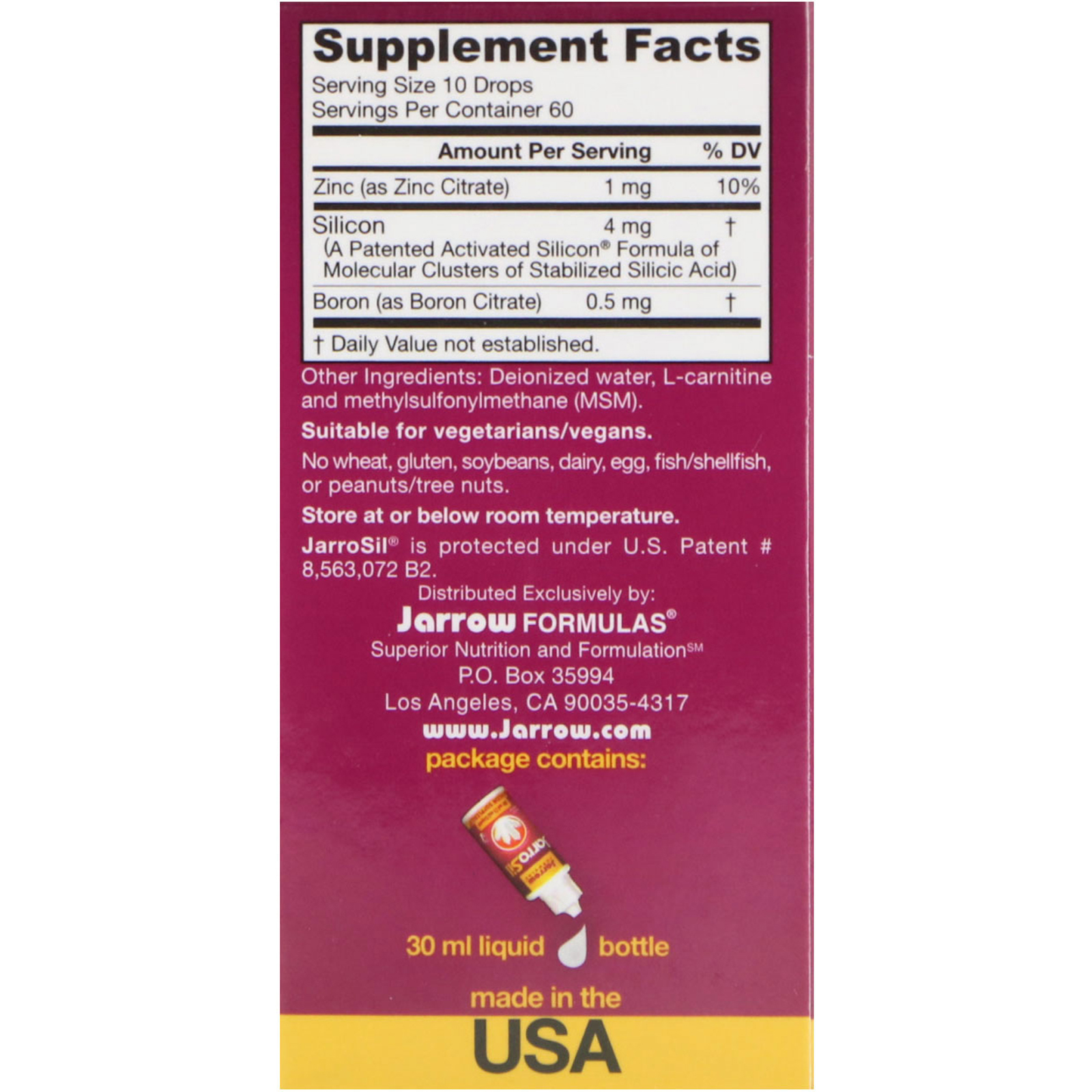 Jarrow Formulas, JarroSil, Activated Silicon, 1 oz (30 ml) - Imagem 2