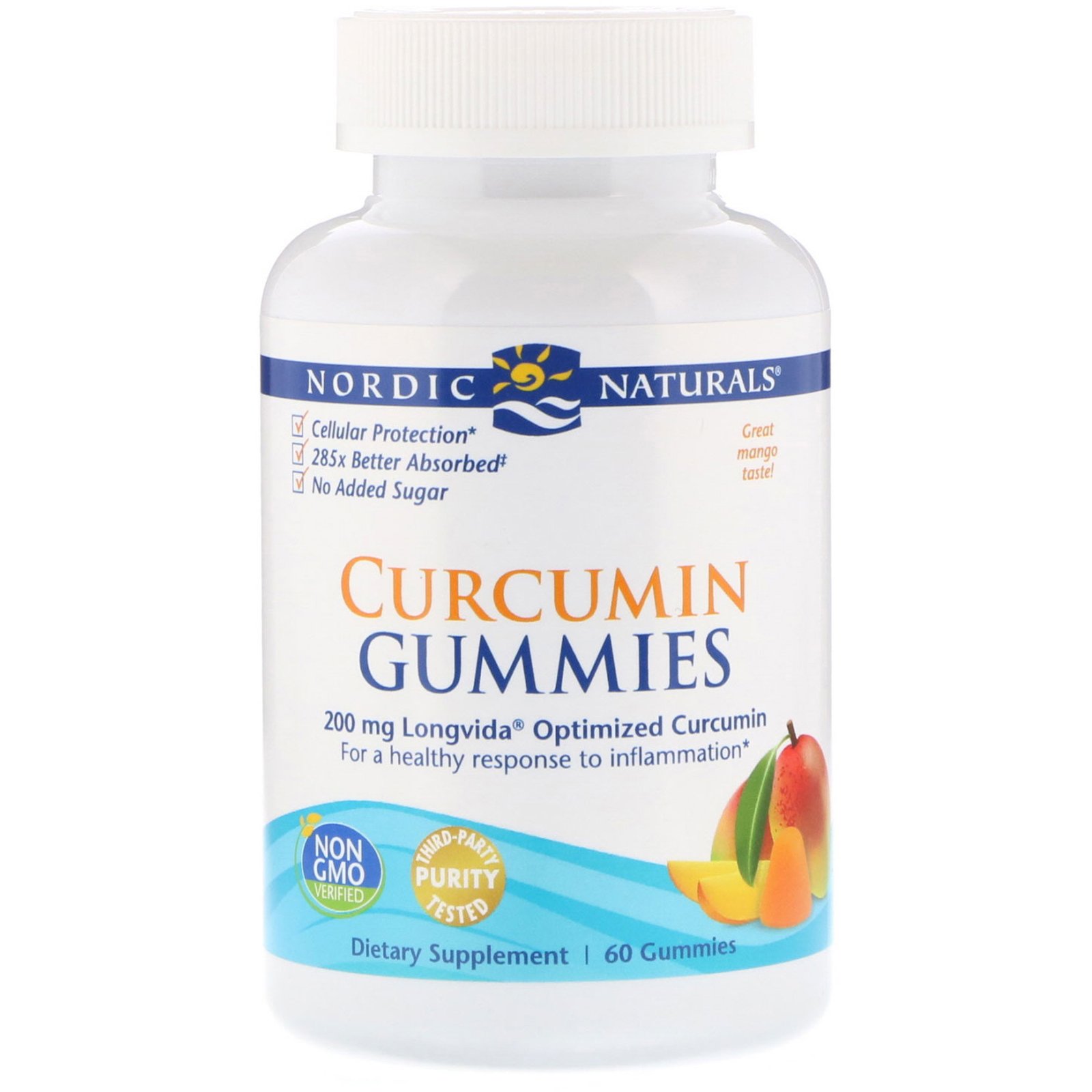 Nordic Naturals, Gomas de Curcumina, Manga, 200 mg, 60 Gomas
