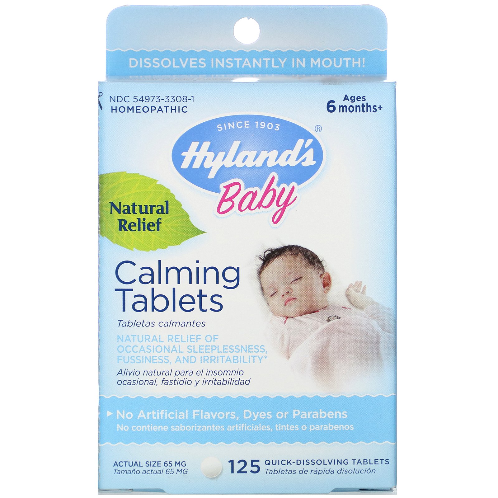 Hyland's, Baby, Calming Tablets, Ages 6 Months+, 125 Quick-Dissolving Tablets - Imagem 2