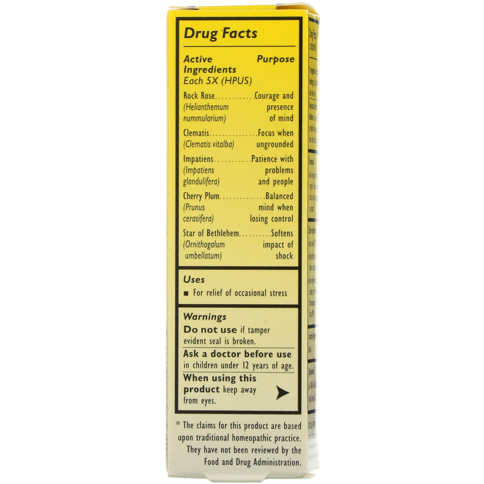 Bach, Original Flower Remedies, Rescue Remedy, Natural Stress Relief, 0.35 fl oz (10 ml) - Imagem 4