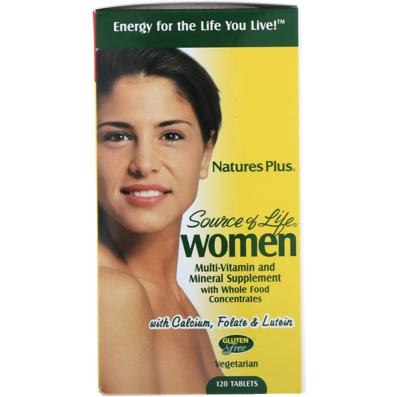 Nature's Plus, Source of Life, Para Mulheres, Suplemento Multivitamínico e Mineral com Concentrados de Alimentos Integrais, 120 Comprimidos