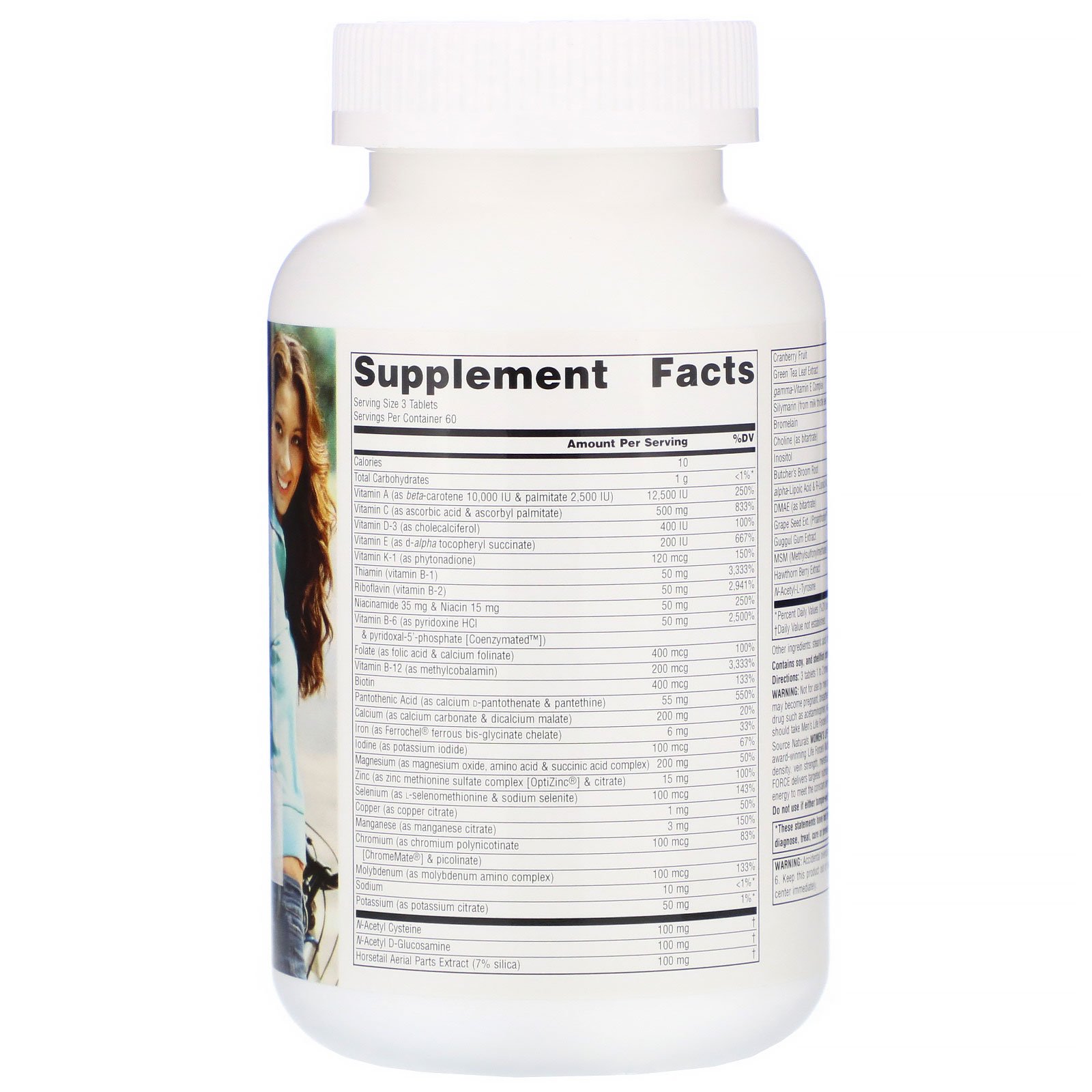 Source Naturals, Women's Life Force Multiple, 180 Comprimidos - Imagem 2
