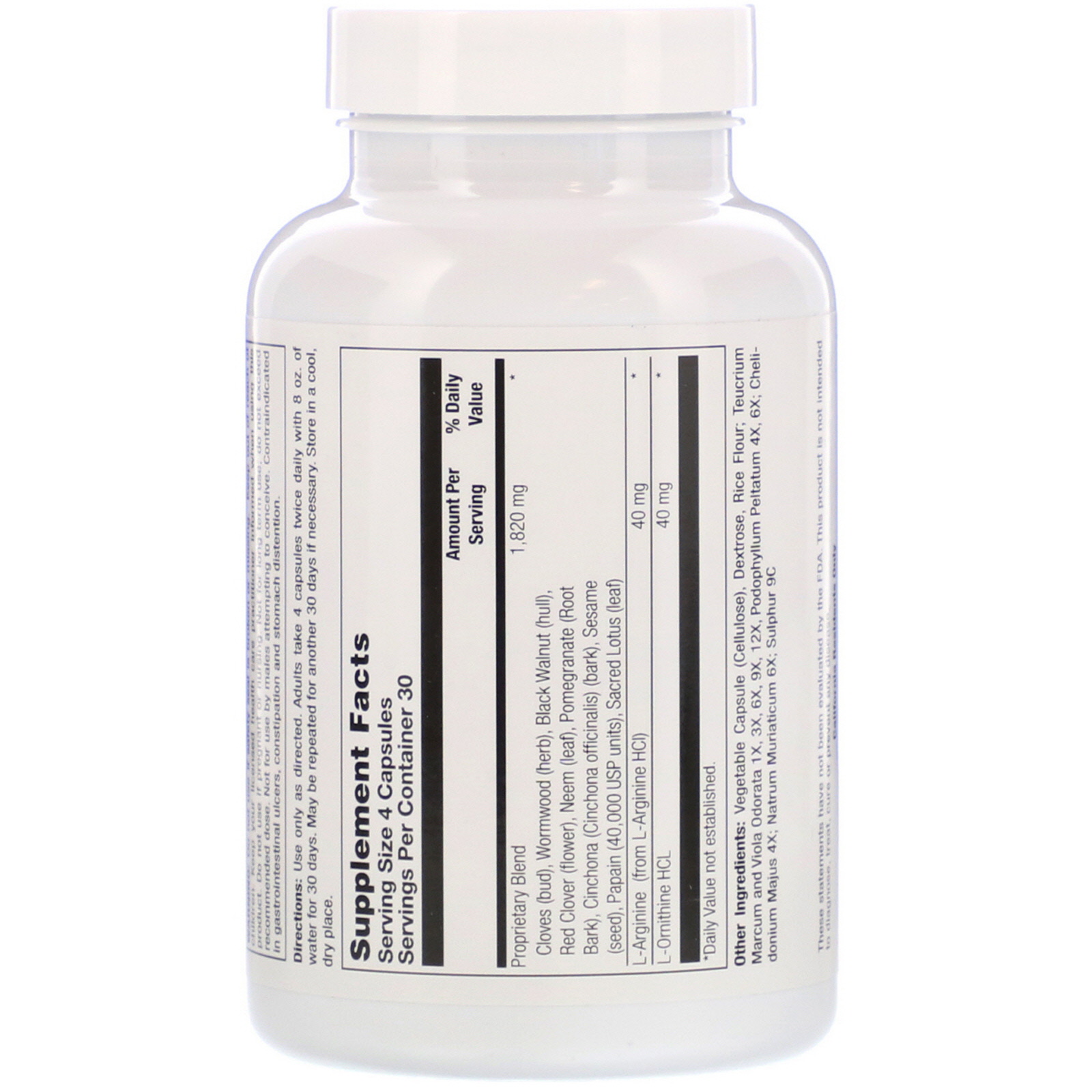 Vaxa International, Parasitin, 120 Vegetarian Capsules - Imagem 2