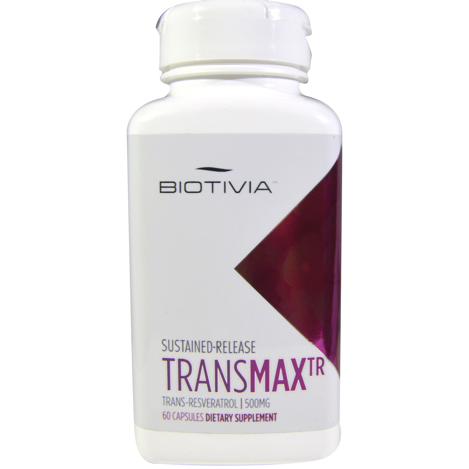 Biotivia, TransmaxTR, Trans-Resveratrol, 500 mg, 60 Cápsulas