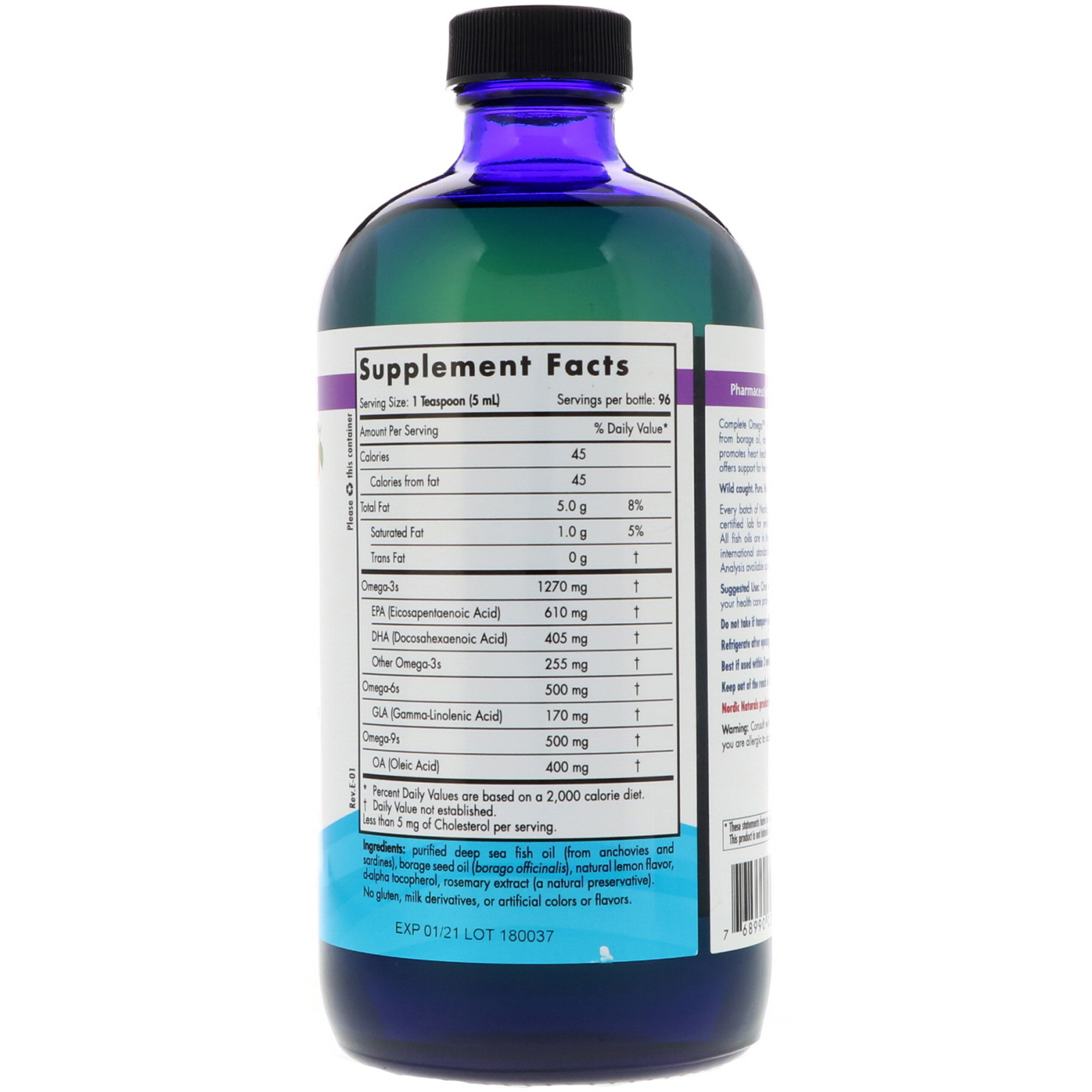 Nordic Naturals, Ômega Complete, Sabor Limão, 473 ml (16 fl oz) - Imagem 2