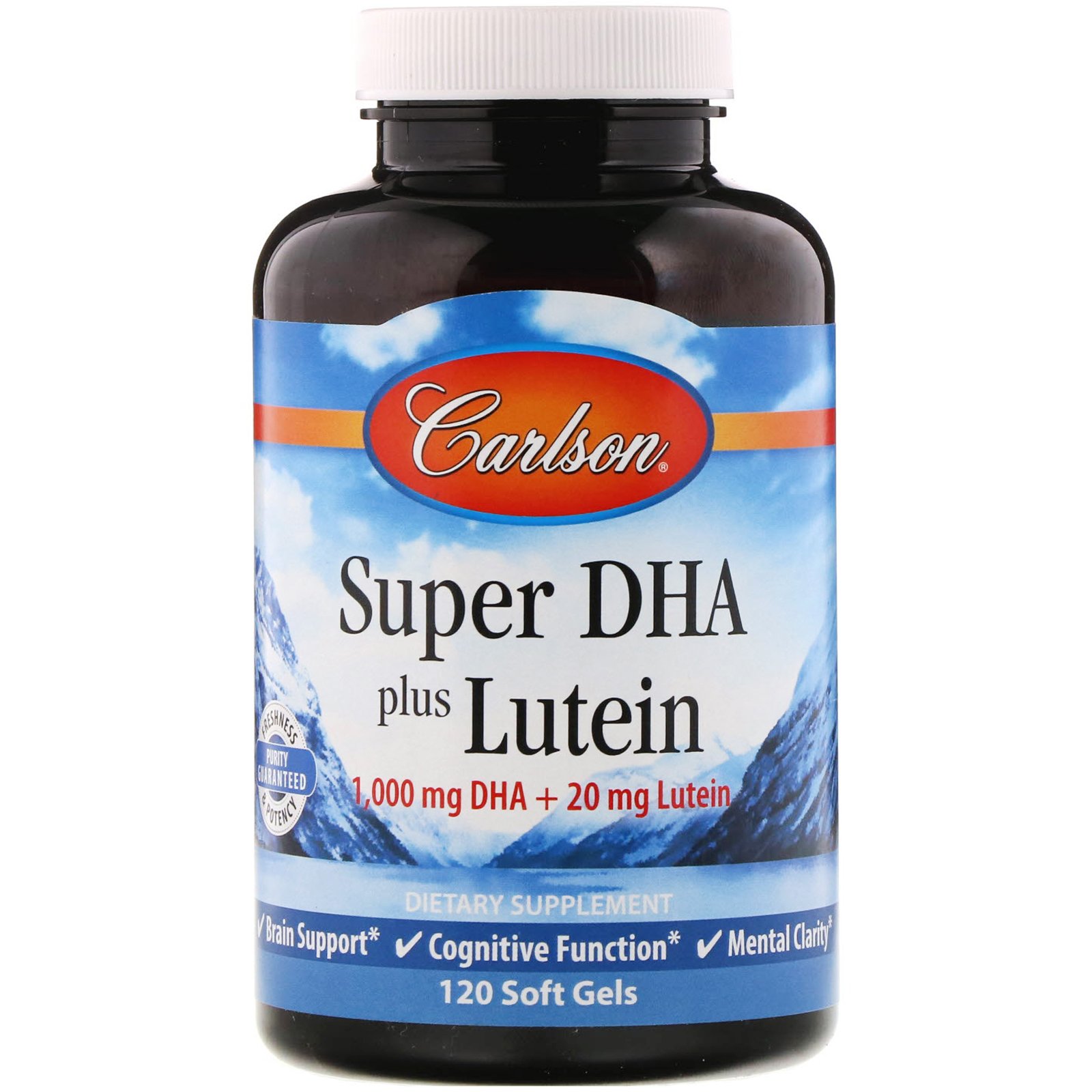 Carlson Labs, Super DHA Com Luteína, 120 Cápsulas Softgel