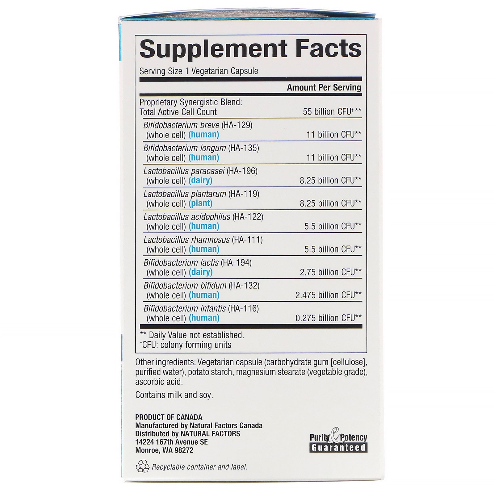 Natural Factors, Ultimate Probiotic Critical Care, 55 Billion CFU, 30 Vegetarian Capsules - Imagem 2
