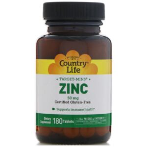Comprar country life, zinco, 50 mg, 180 comprimidos preço no brasil vitaminas e minerais zinco suplemento importado loja 203 online promoção -