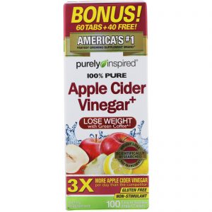 Comprar purely inspired, apple cider vinegar+, 100 easy-to-swallow veggie tablets preço no brasil dieta e perda de peso vinagre de maçã suplemento importado loja 61 online promoção -