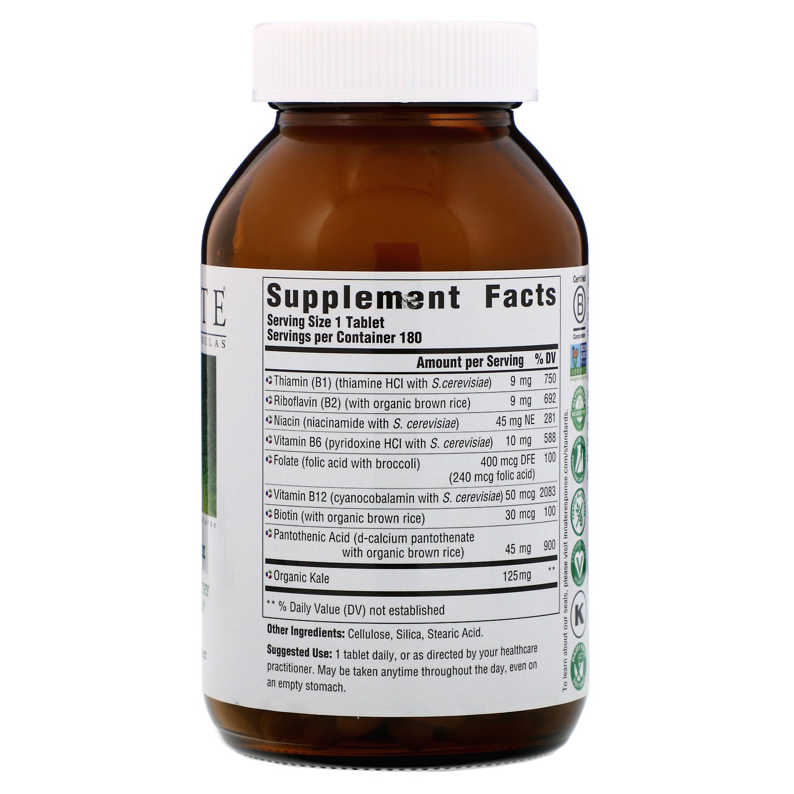 Innate Response Formulas, Complexo B, 180 Comprimidos - Imagem 2