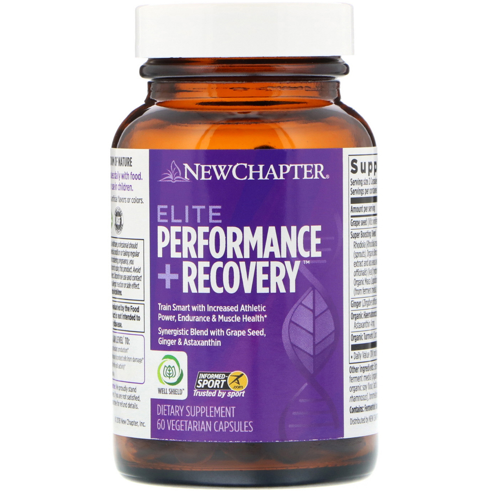 New Chapter, Elite Performance + Recovery, 60 Cápsulas Vegetarianas - Imagem 3