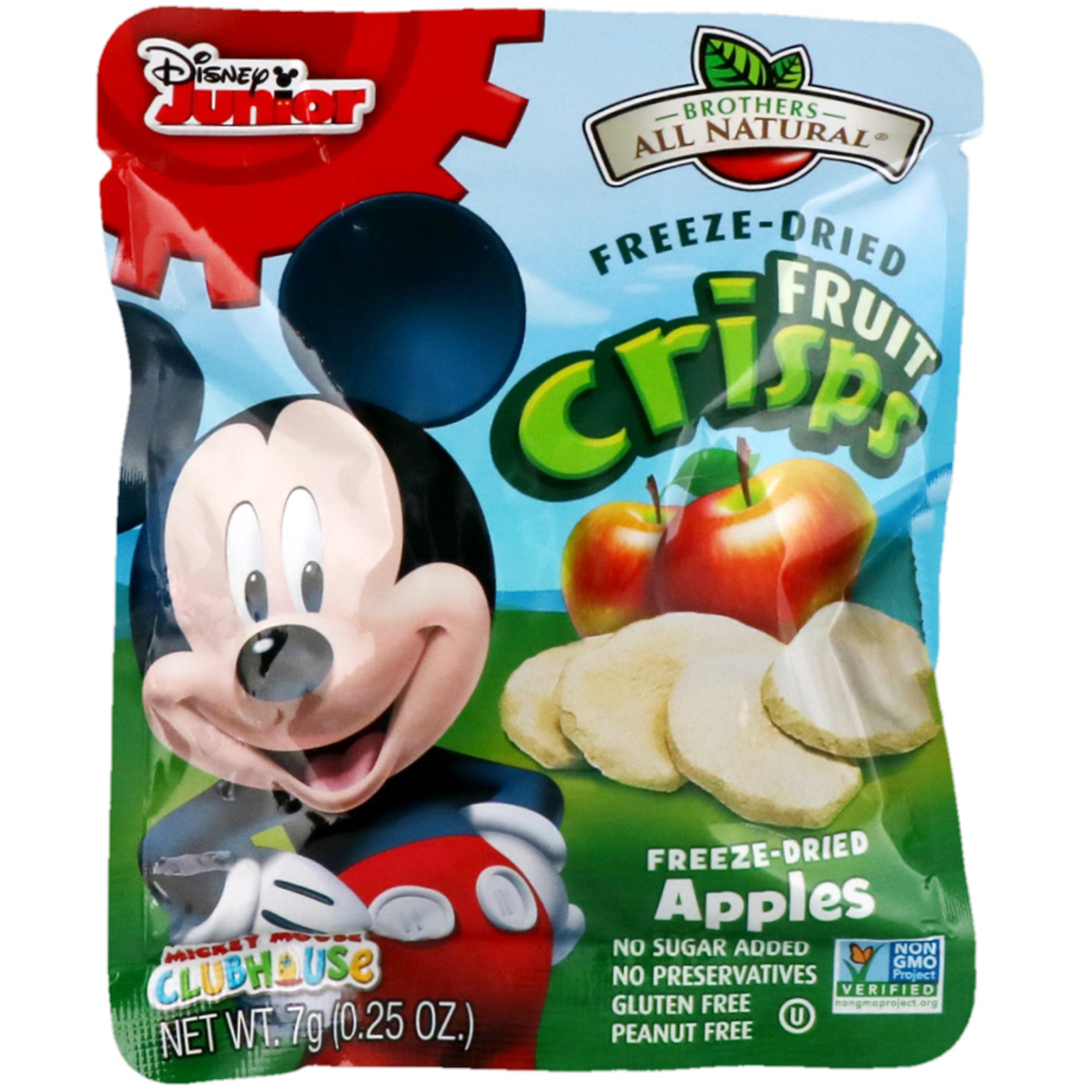 Brothers-All-Natural, Crocantes de Frutas, Disney Junior, Maçã e Maçã com Canela, 5 unidades, 1,23 oz (35 g) - Imagem 3