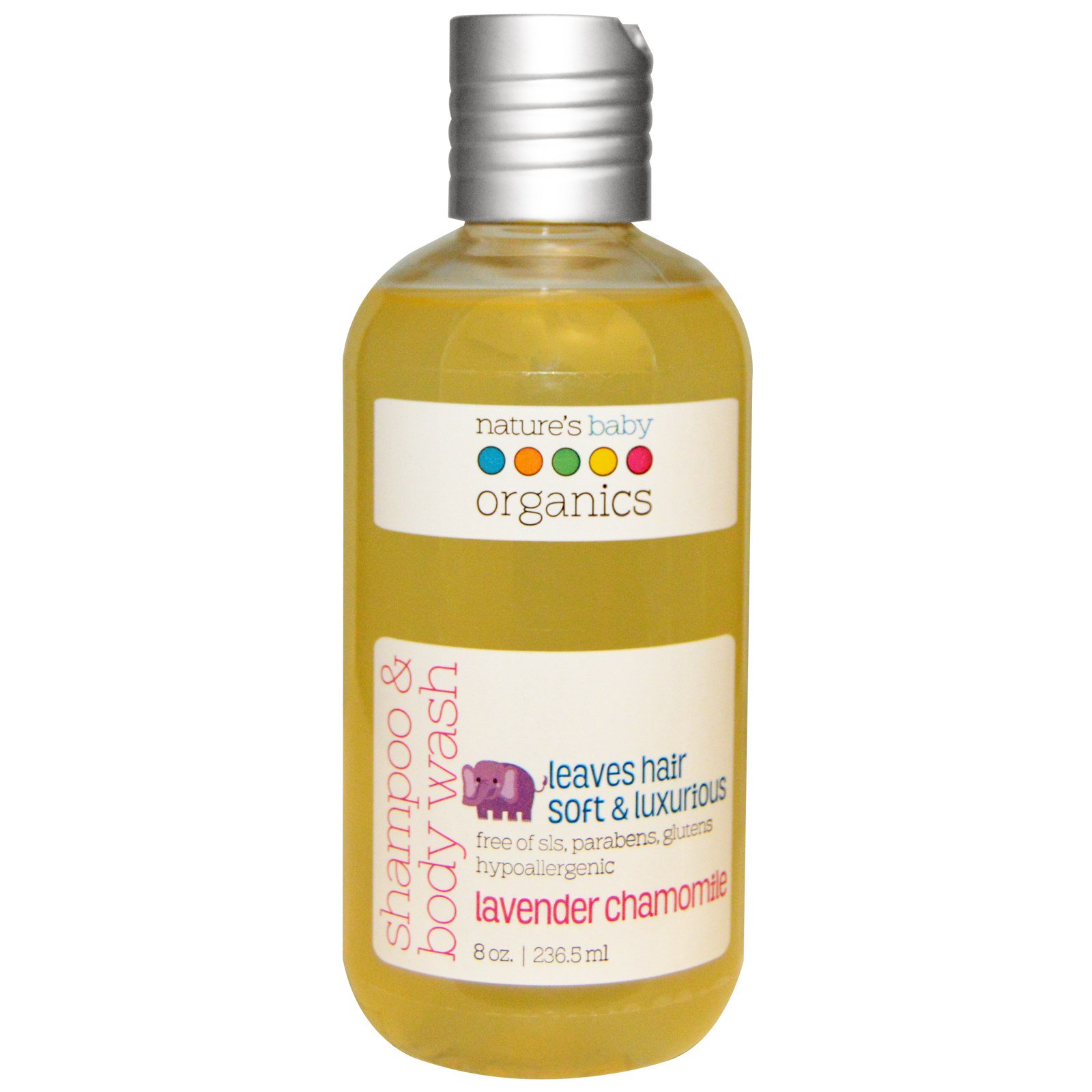 Nature's Baby Organics, Xampu e Sabonete Líquido, Lavanda e Camomila, 236,5 ml (8 oz)
