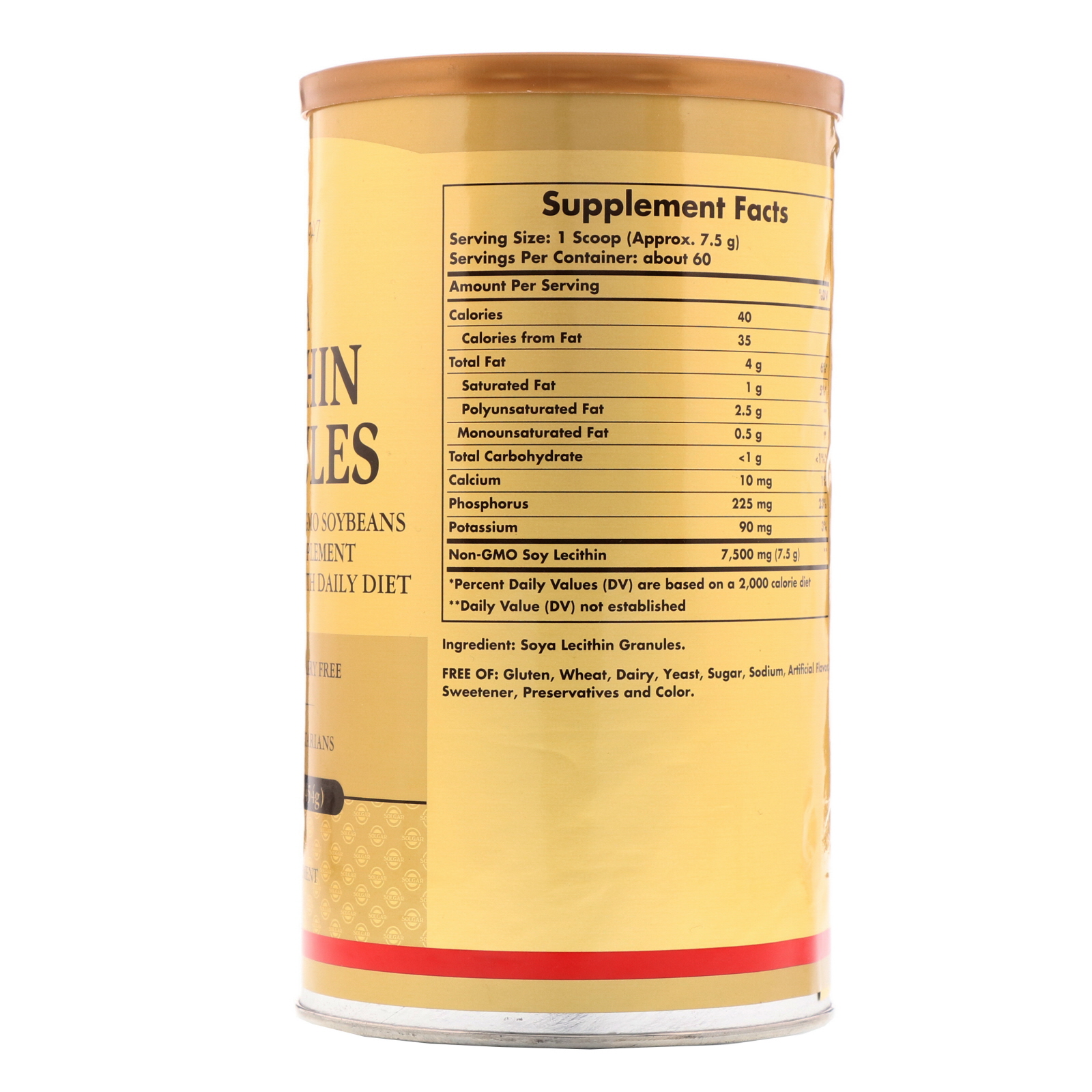 Solgar, Grânulos de Lecitina de Soja, 454 g (16 oz) - Imagem 2