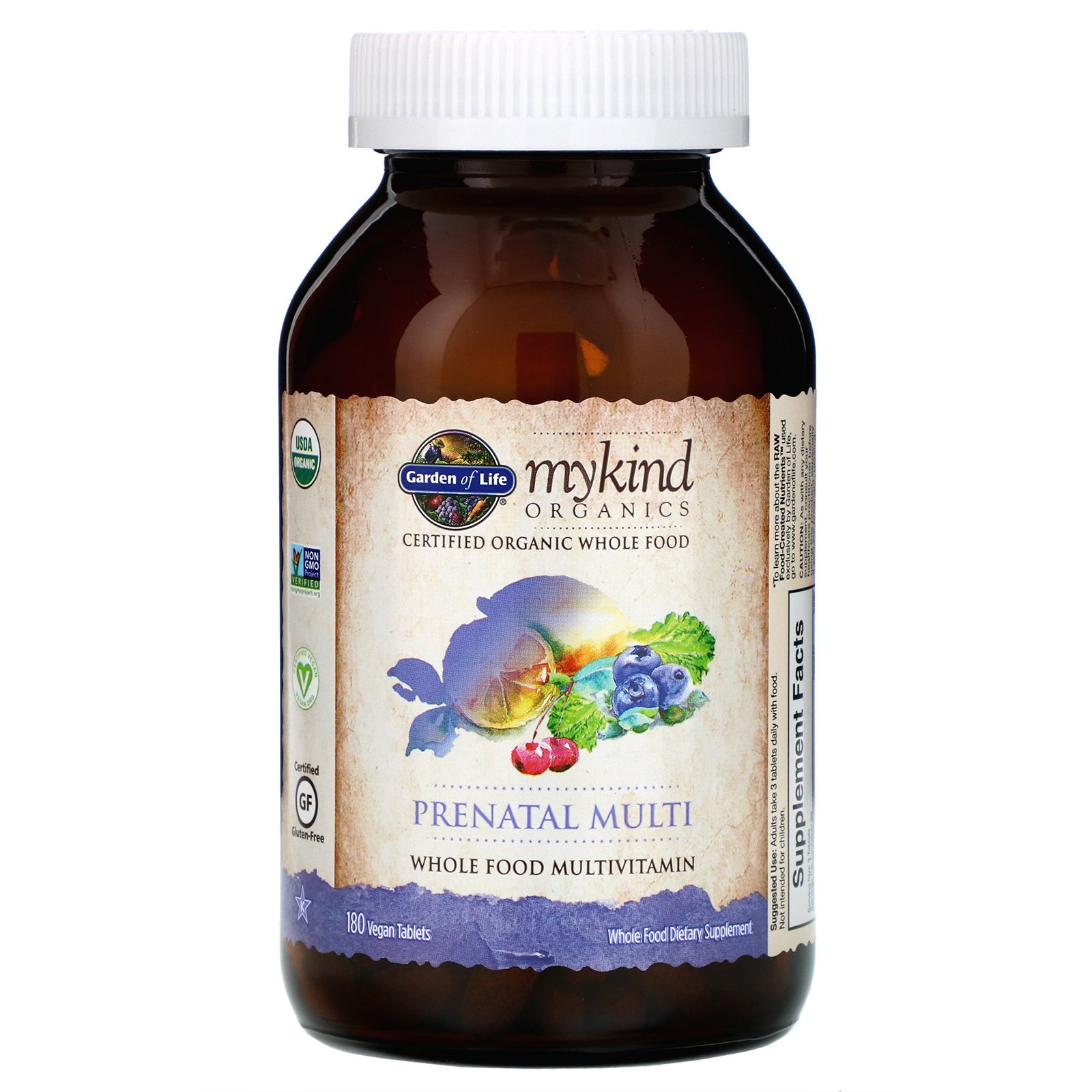 Garden of Life, MyKind Organics, Prenatal Multi, 180 Vegan Tablets - Imagem 3