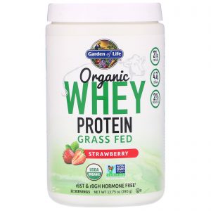 Comprar garden of life, organic whey protein grass-fed, strawberry, 13. 75 oz (390 g) preço no brasil mix de proteínas proteína suplementos de musculação suplemento importado loja 17 online promoção -