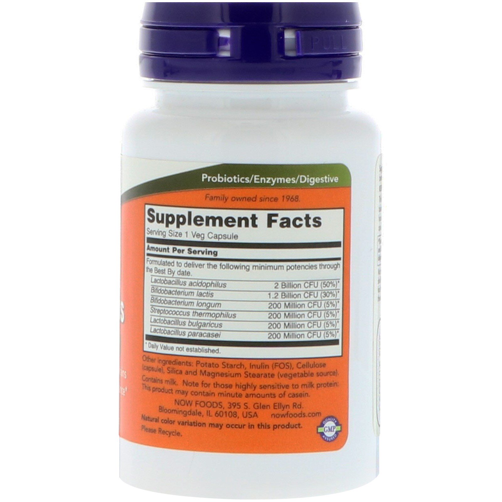 Now Foods, 4x6 Acidophilus, 60 Cápsulas Vegetais - Imagem 2