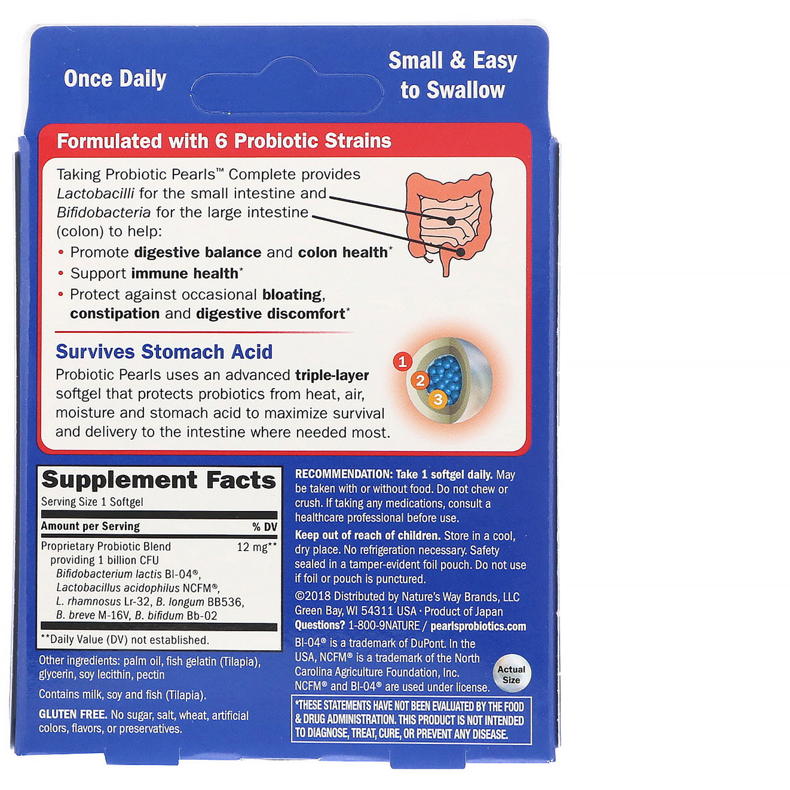 Nature's Way, Probiotic Pearls Complete, 90 cápsulas em gel - Imagem 2