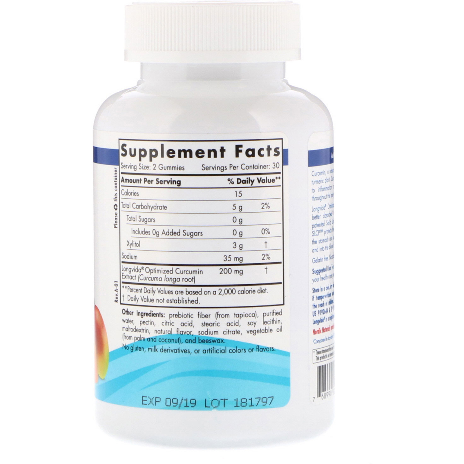Nordic Naturals, Gomas de Curcumina, Manga, 200 mg, 60 Gomas - Imagem 2