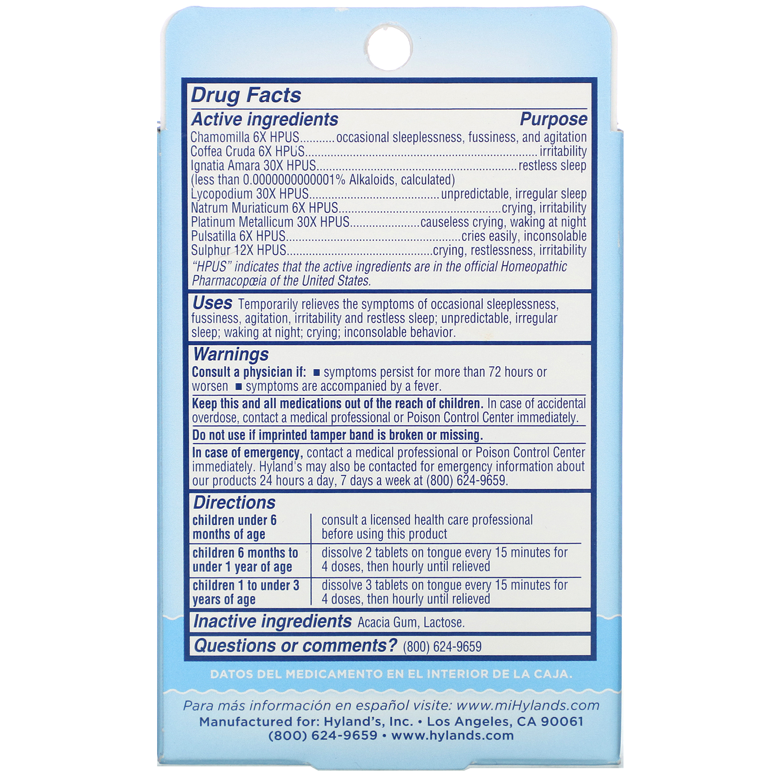 Hyland's, Baby, Calming Tablets, Ages 6 Months+, 125 Quick-Dissolving Tablets - Imagem 3