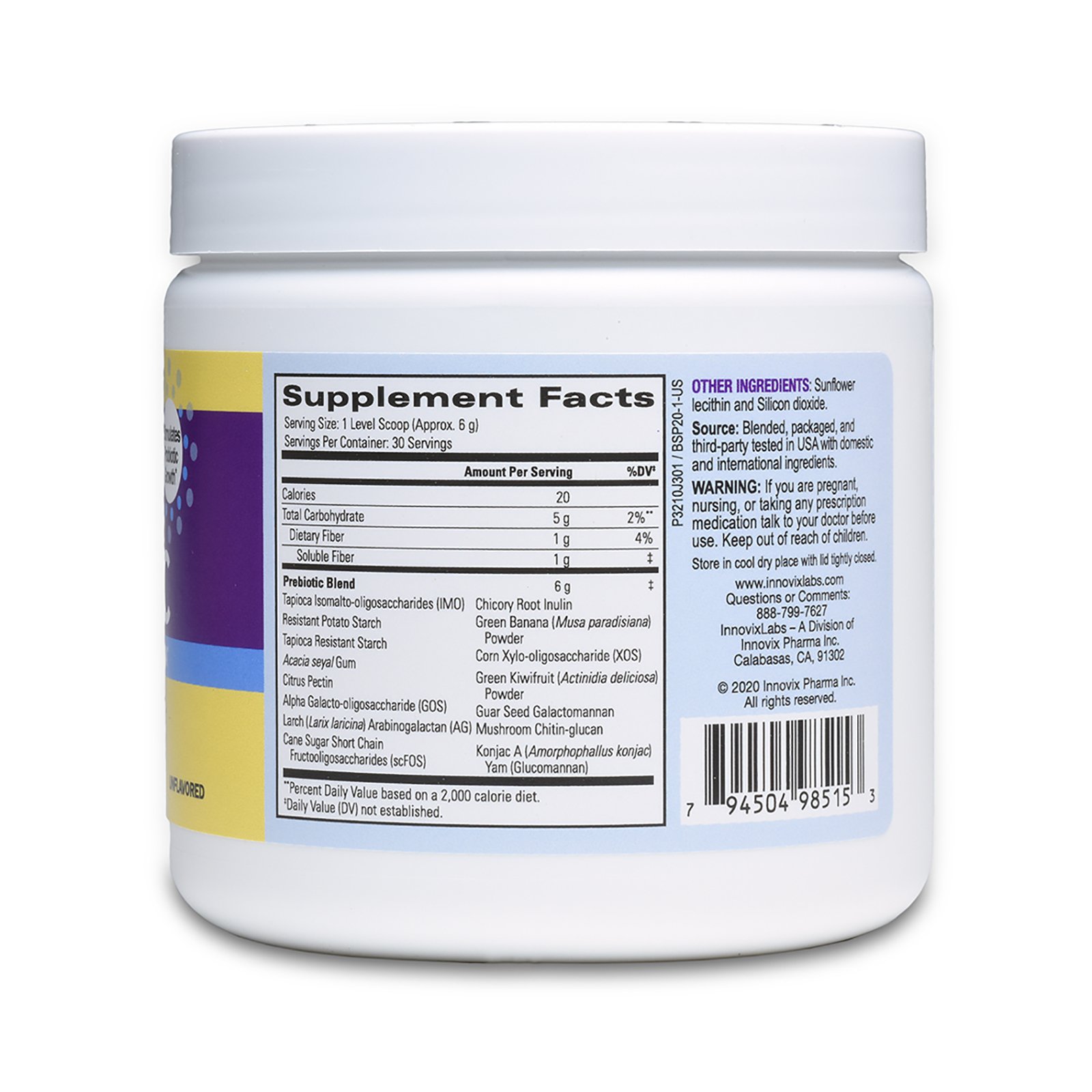 InnovixLabs, Probiótico de Amplo Espectro, Sem Sabor, 6,4 oz (180 g) - Imagem 2