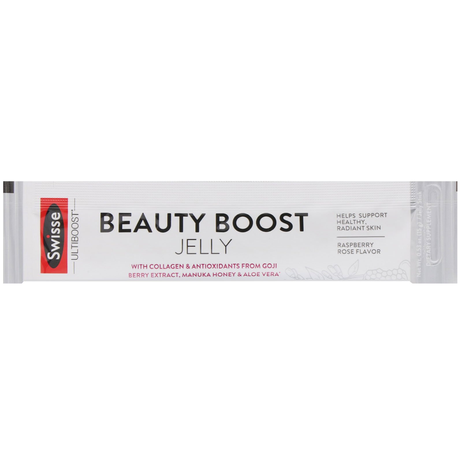 Swisse, Ultiboost, Gelatina de Beleza, Sabor de Framboesa e Rosa, 10 Tiras, 15 g (0,53 oz) Cada - Imagem 4