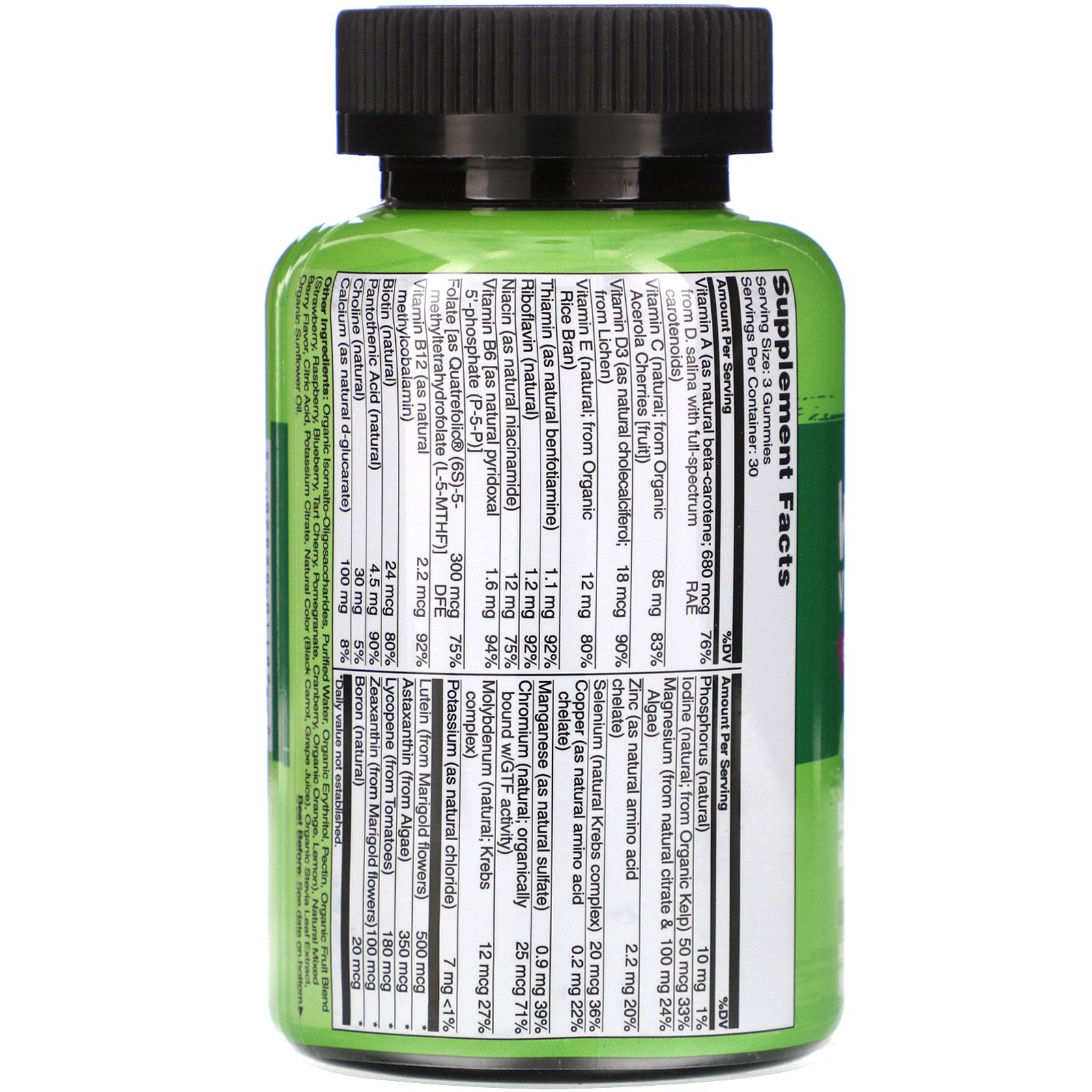 NATURELO, Whole Food Vitamin Gummies for Kids, Berry Flavored, 90 Gummies - Imagem 2