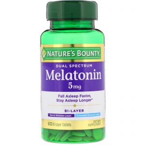 Comprar nature's bounty, espectro dual, melatonina, 5 mg, 60 comprimidos duplamente revestidos preço no brasil melatonina sedativos tópicos de saúde suplemento importado loja 19 online promoção -
