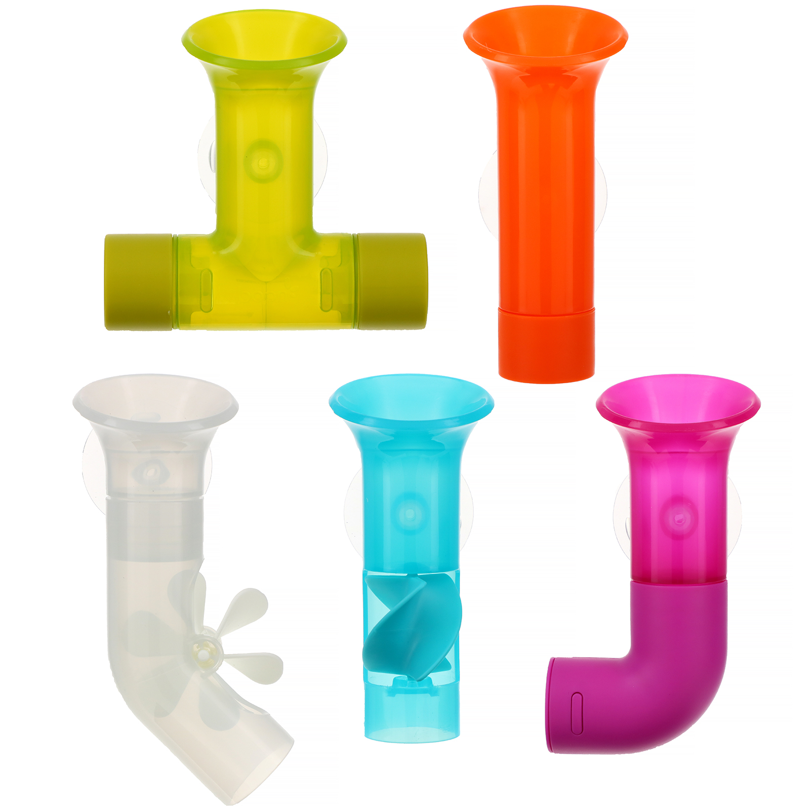 Boon, Pipes, Building Bath Toy Set, 5 Bath Toys, Colors May Vary, 12+ Months - Imagem 3