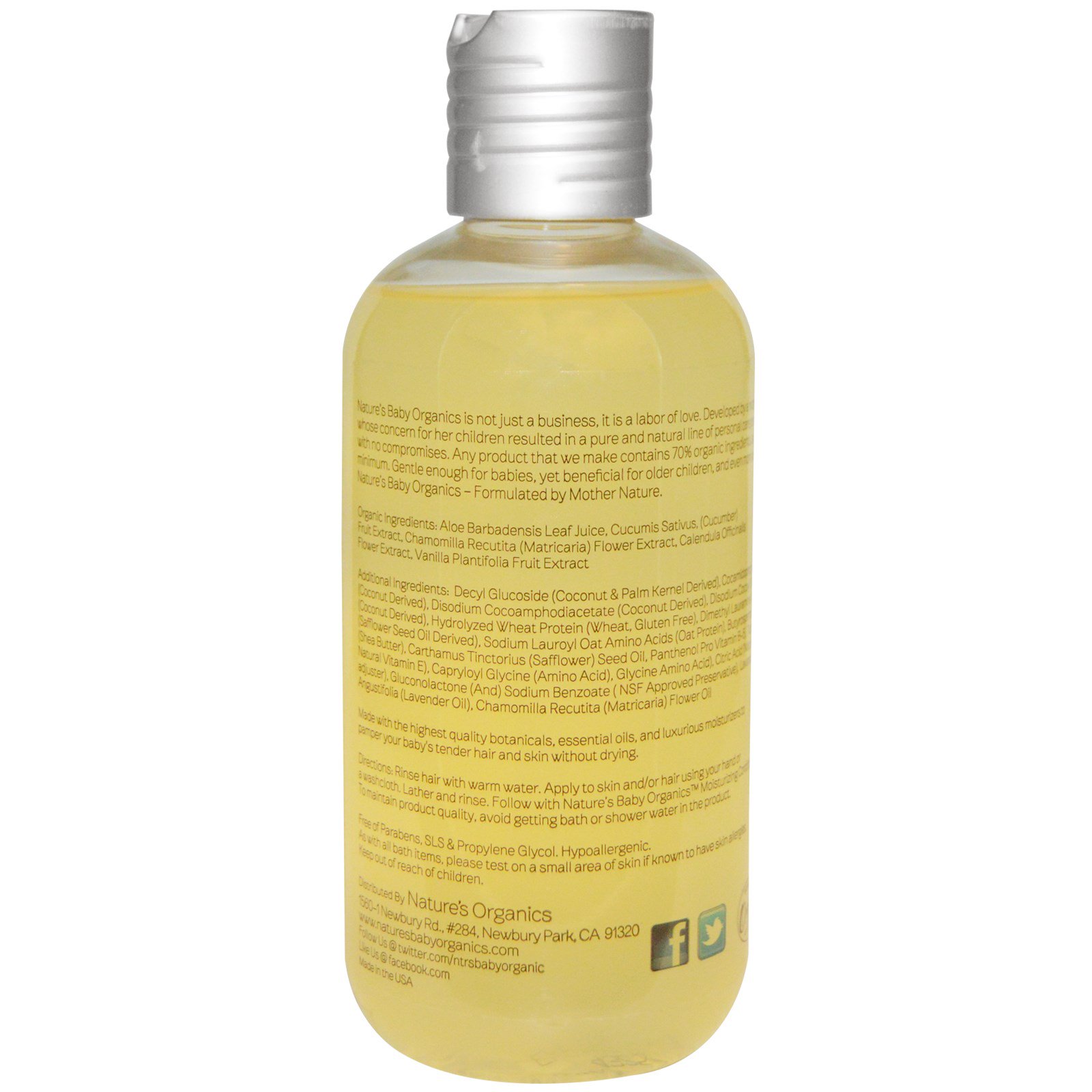 Nature's Baby Organics, Xampu e Sabonete Líquido, Lavanda e Camomila, 236,5 ml (8 oz) - Imagem 2