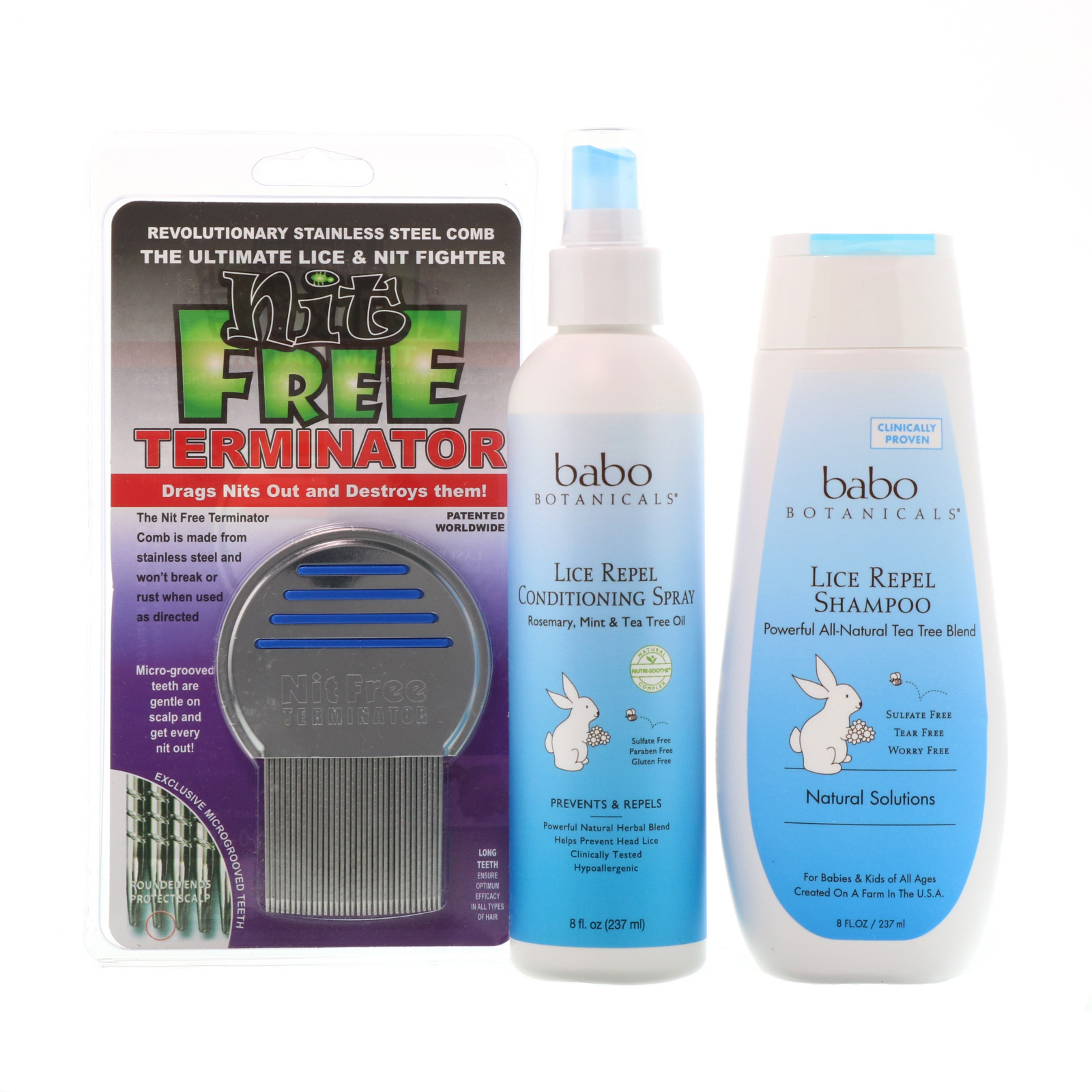 Babo Botanicals, Kit de Presente de Prevenção de Piolhos, 2 Itens