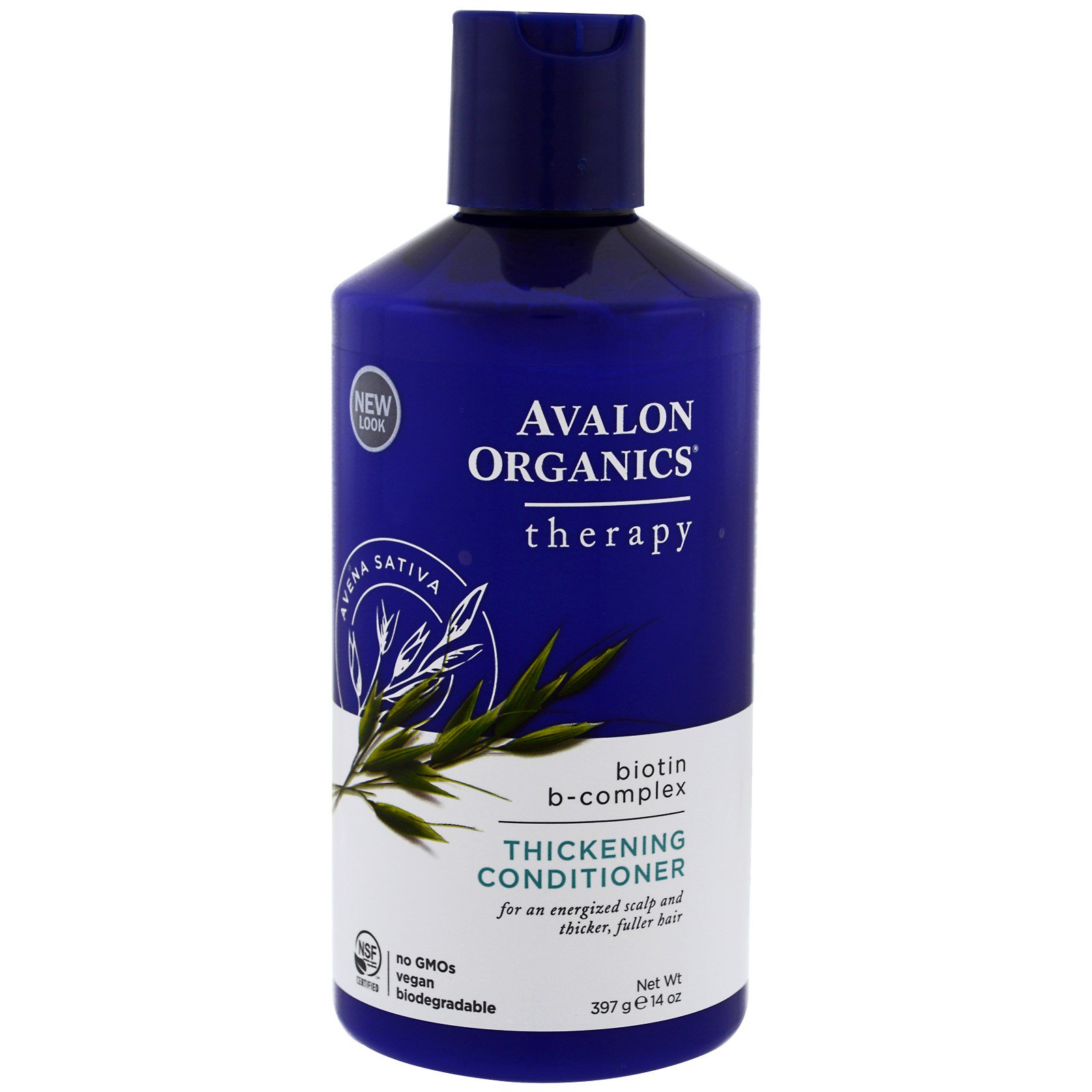 Avalon Organics, Condicionador Espessante, Tratamento com Complexo-B Biotina, 397 g (14 oz)